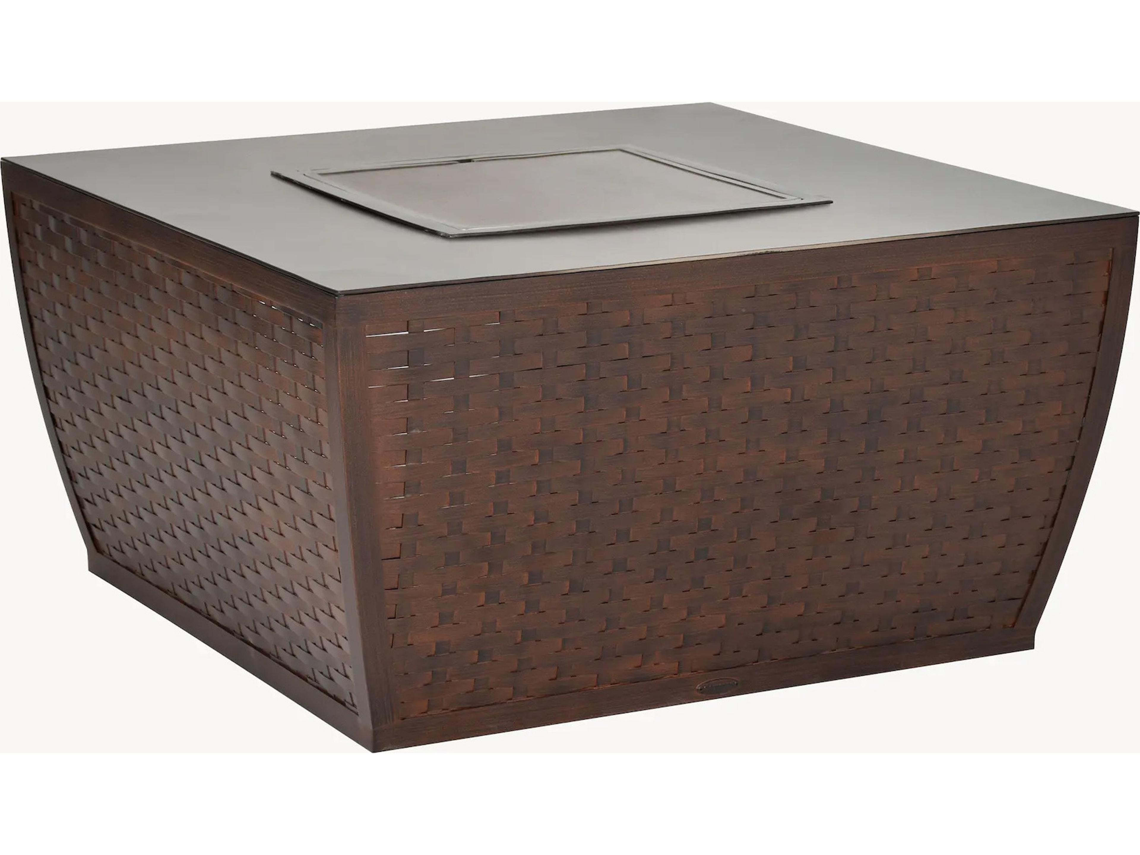 Castelle Largo Aluminum Square Fire Pit Coffee Table