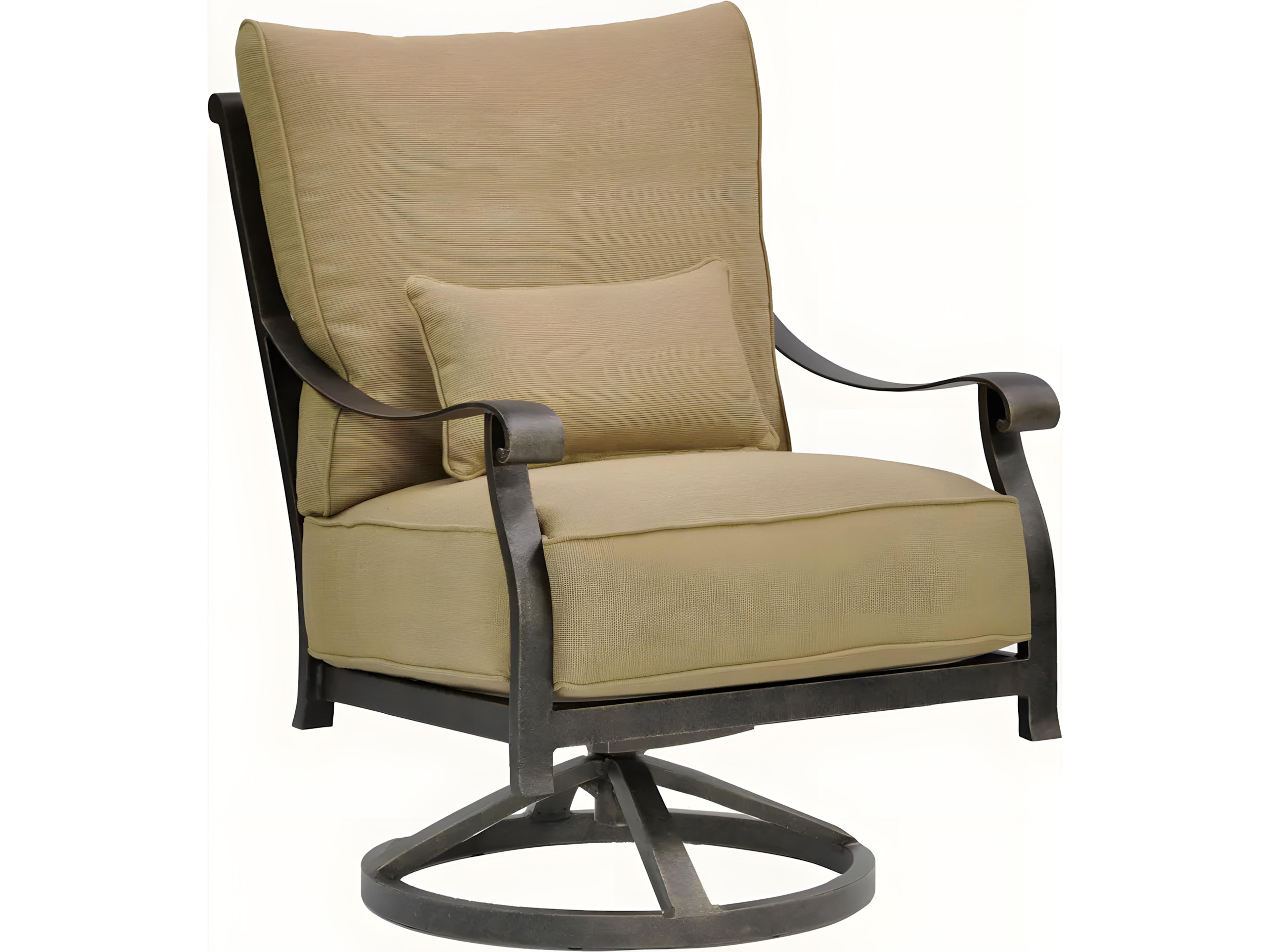 Castelle Madrid Deep Seating High Back Swivel Rocker Lounge Chair Set Replacement Cushions