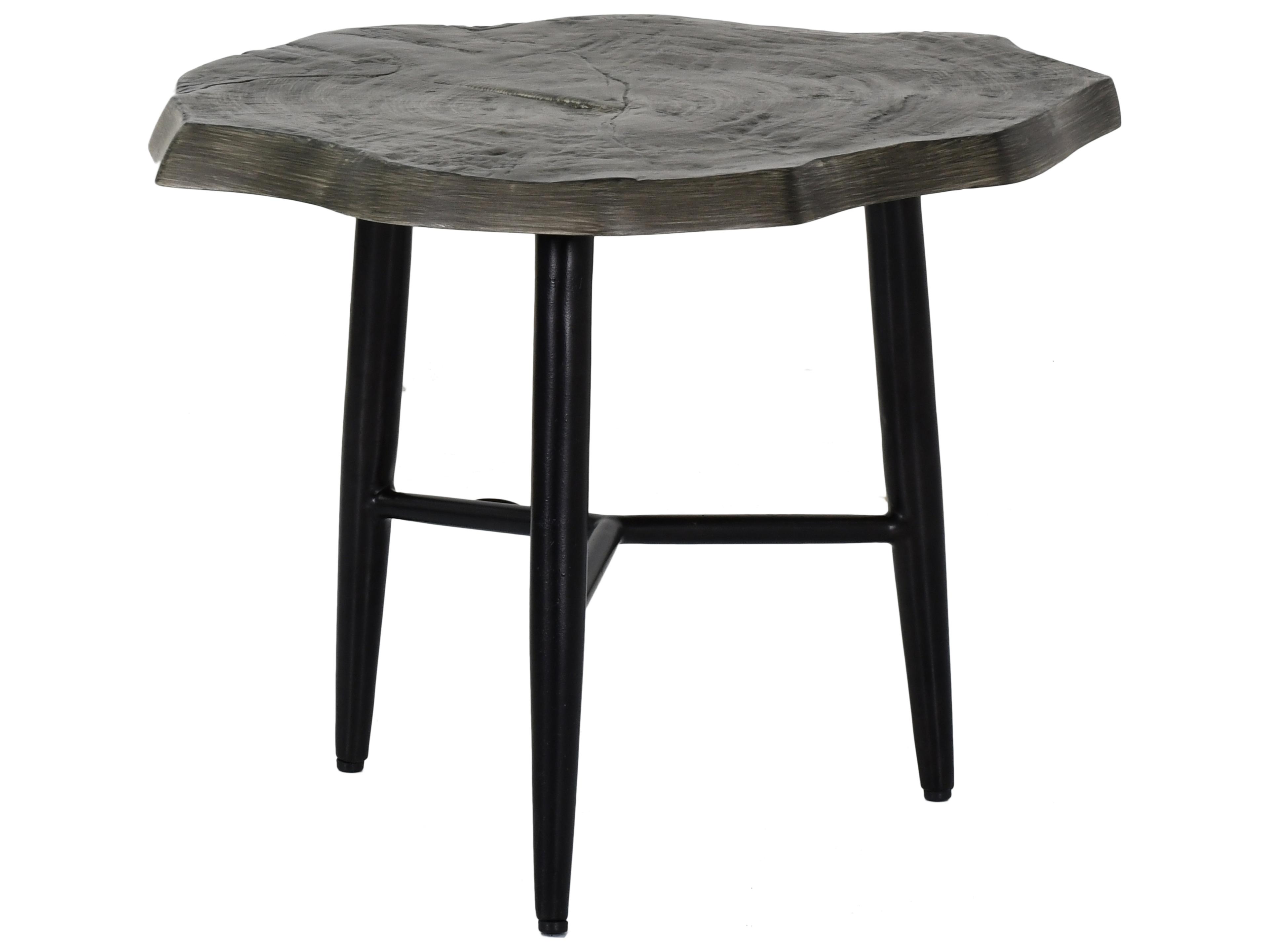 Castelle Natures Wood Aluminum Outdoor Patio End Table