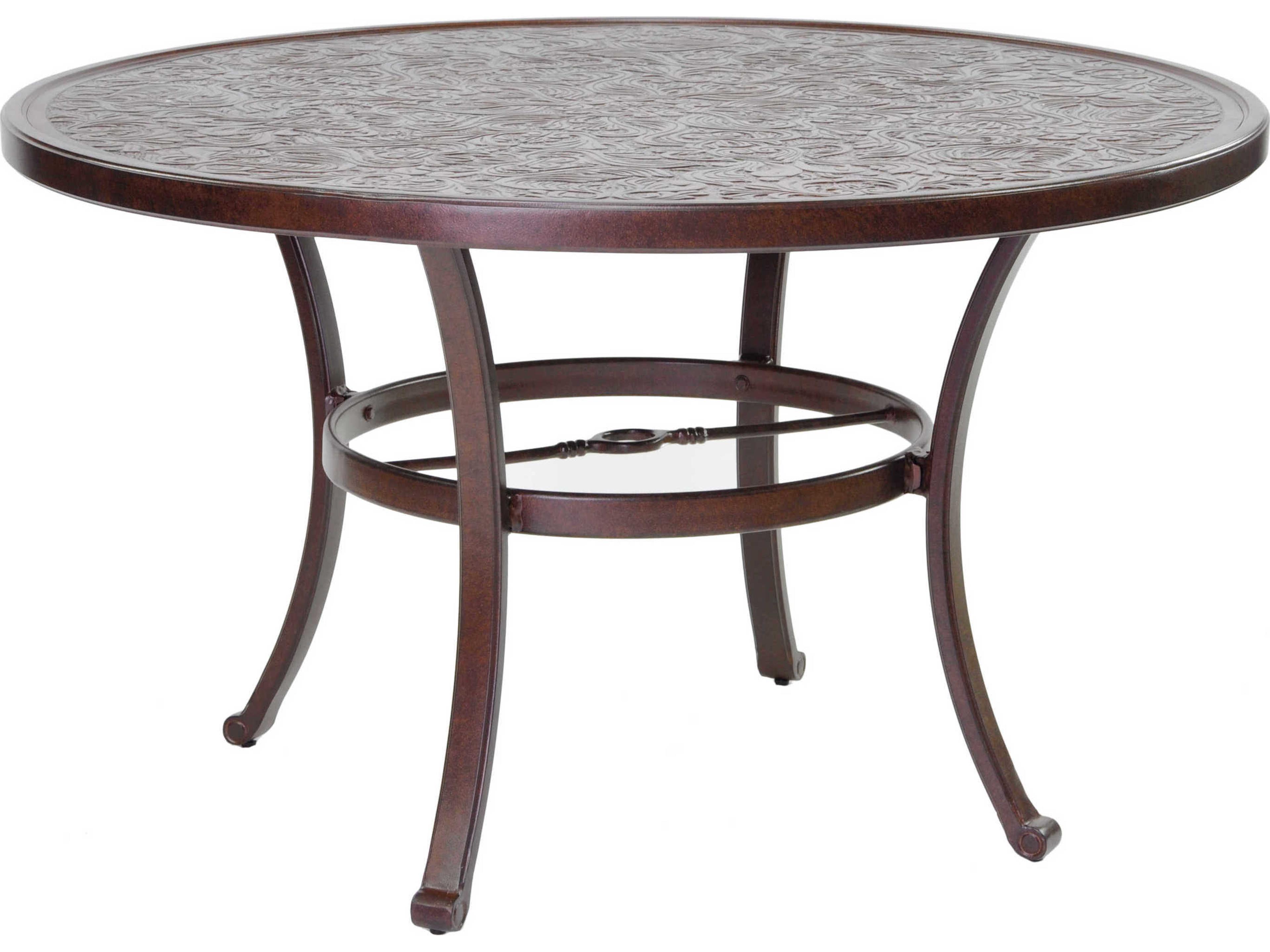 Castelle Vintage Cast Aluminum Round Patio Dining Table