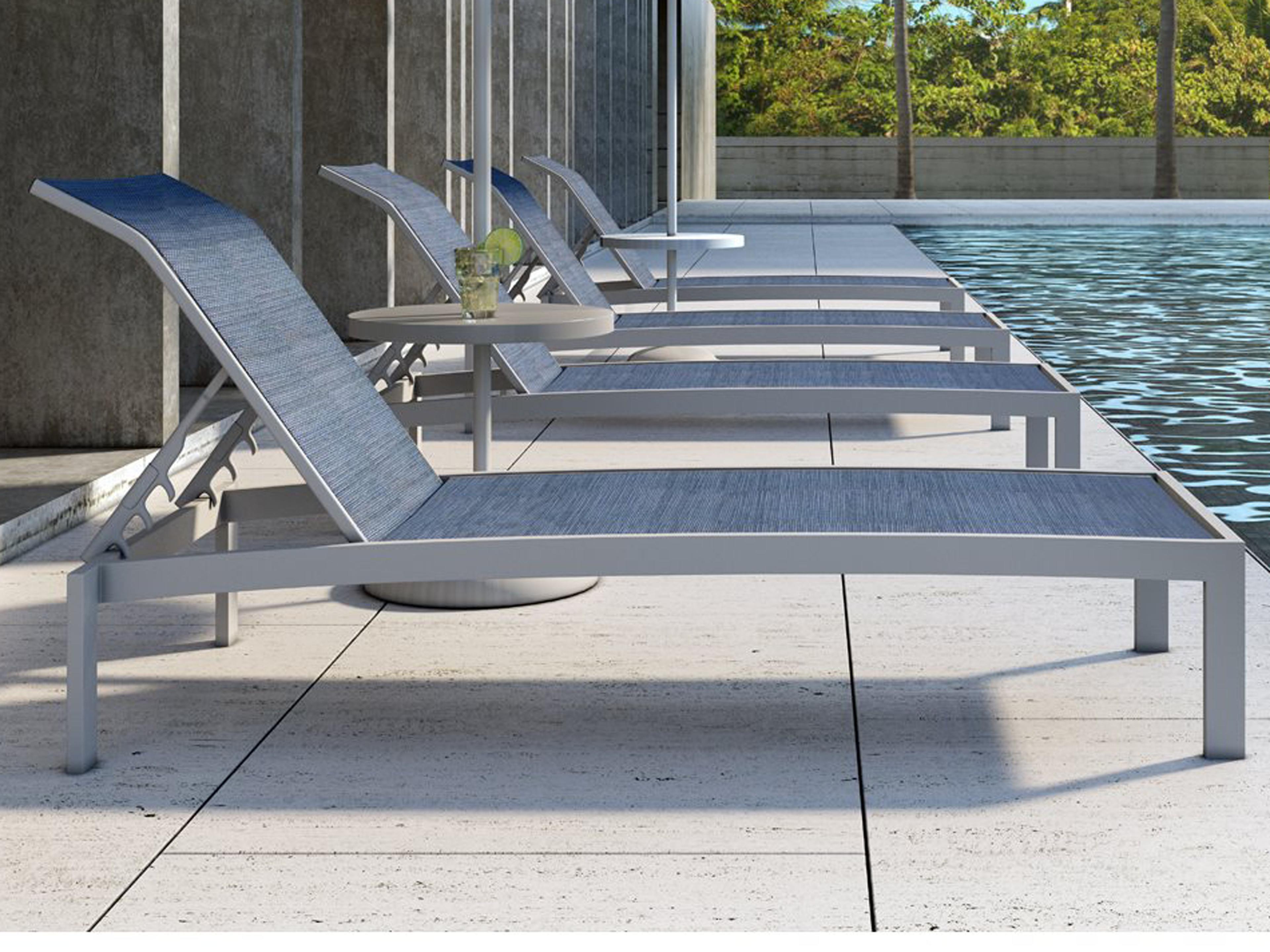 Castelle Orion Sling Cast Aluminum Outdoor Lounge Set