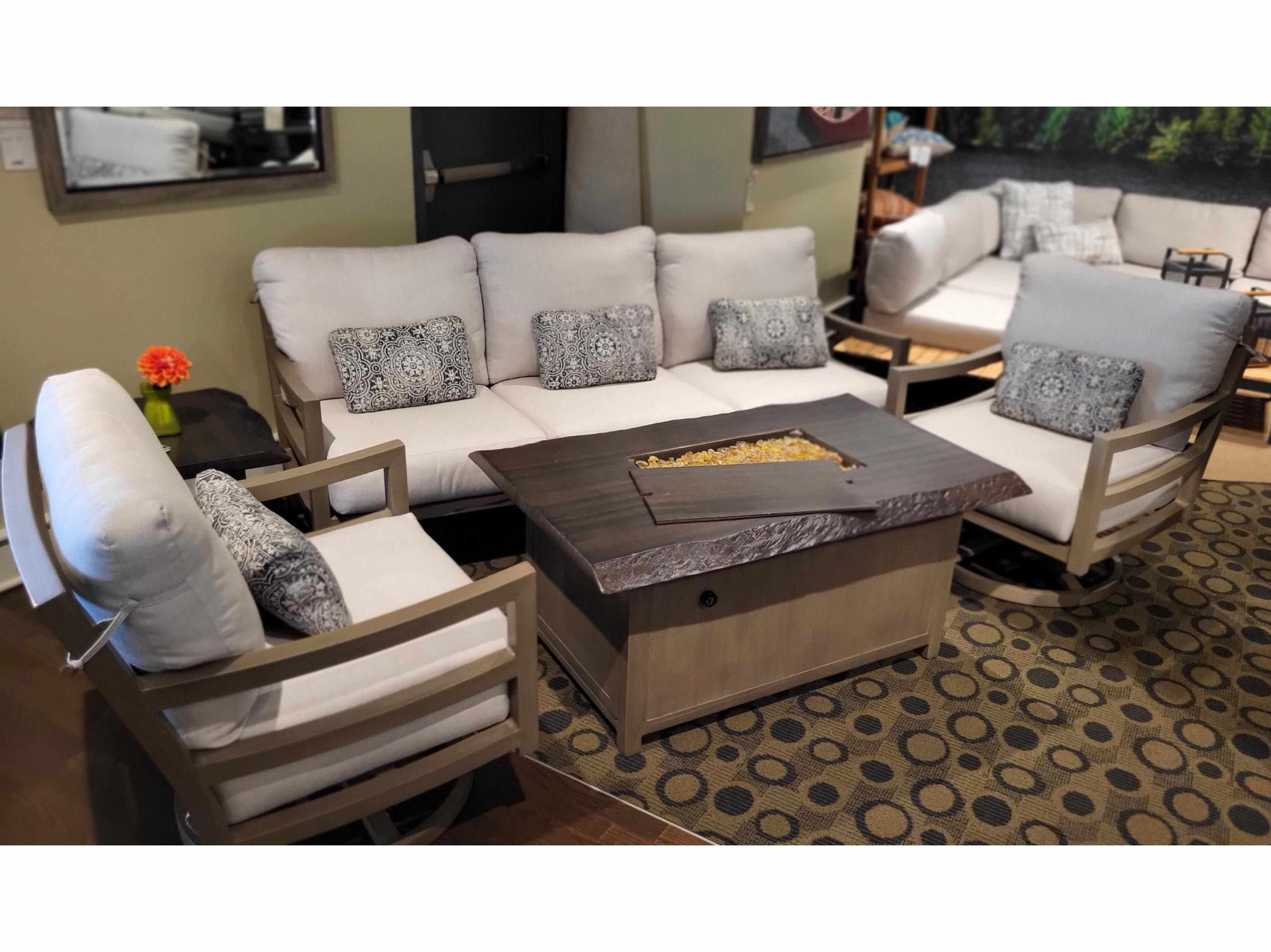 Castelle Roma Deep Seating Aluminum Patio Lounge Set