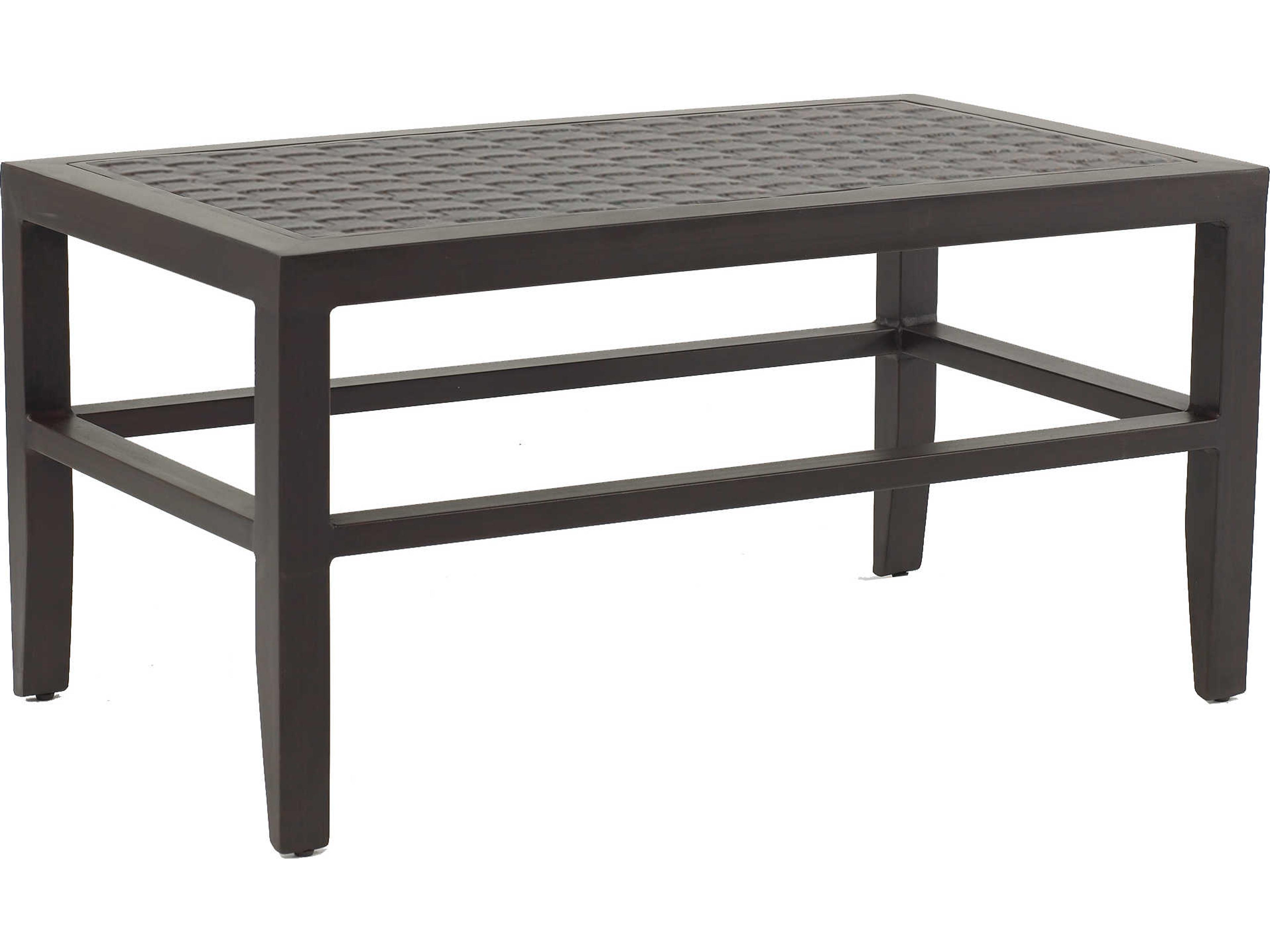 Castelle Classical Cast Aluminum Small Rectangular Outdoor Coffee Table