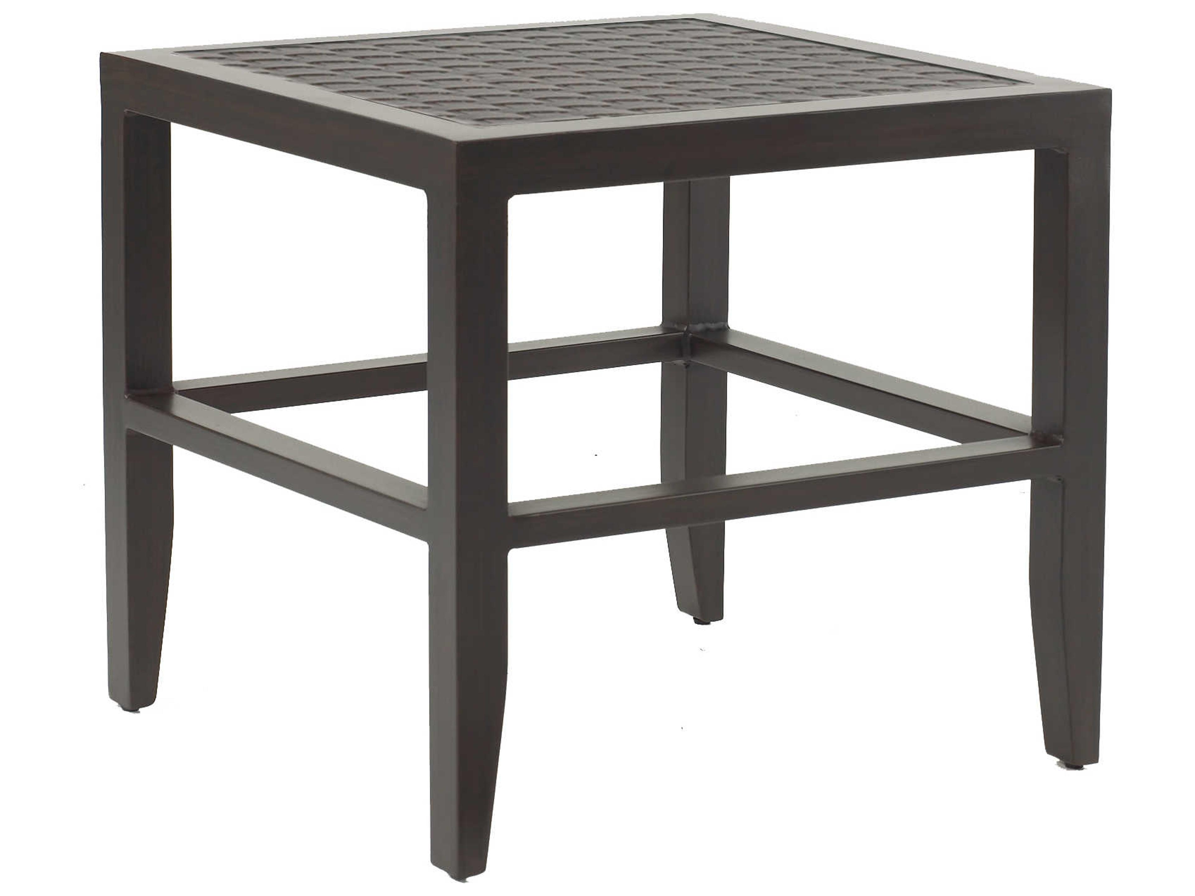 Castelle Classical Cast Aluminum Square Patio Side Table