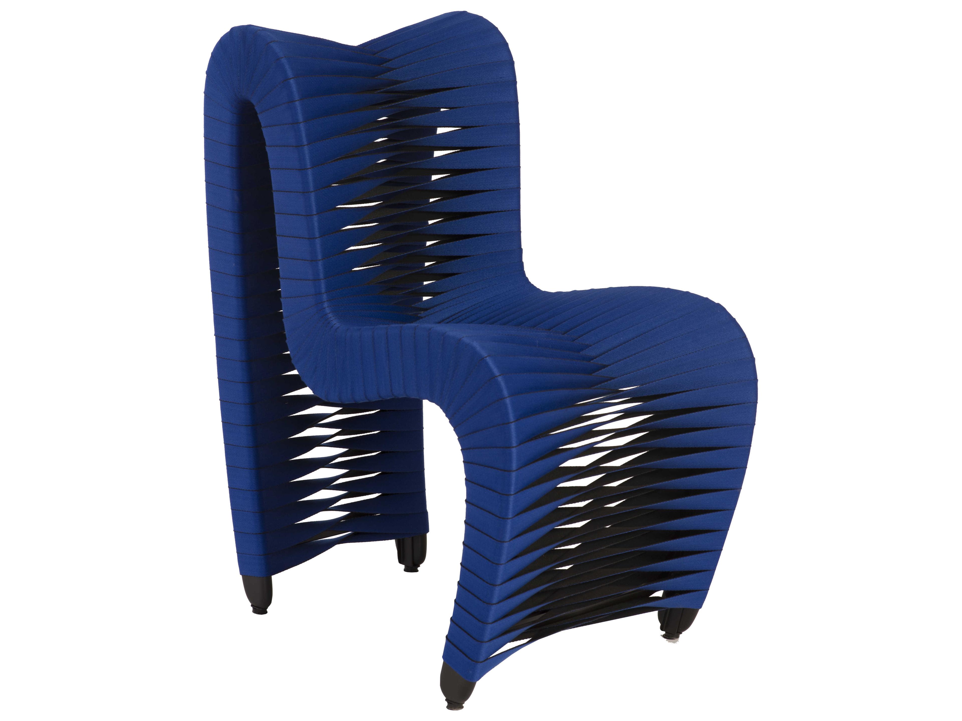 Phillips Collection Seat Belt Black Upholstered Side Dining Chair