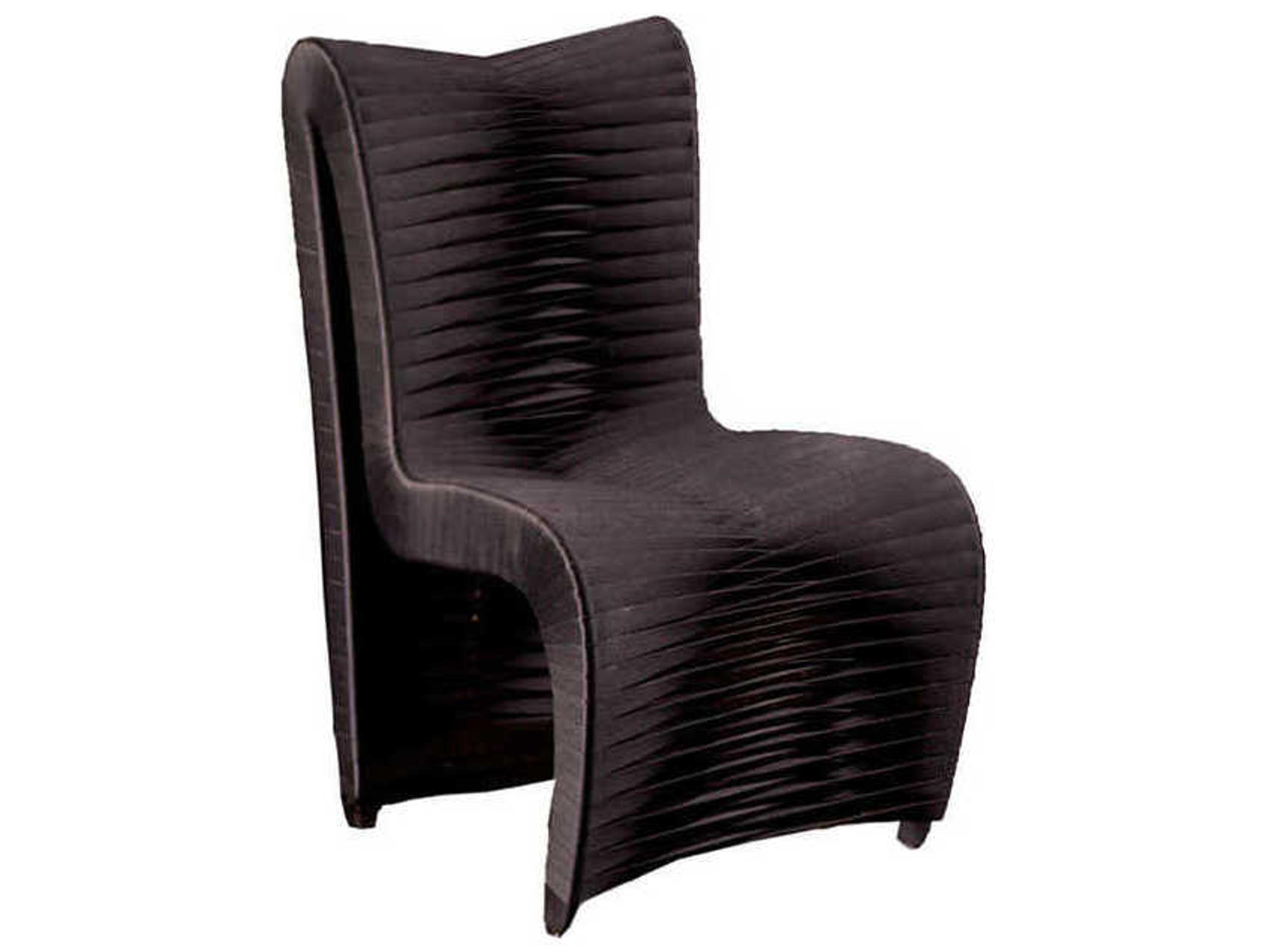 Phillips Collection Black Upholstered Side Dining Chair