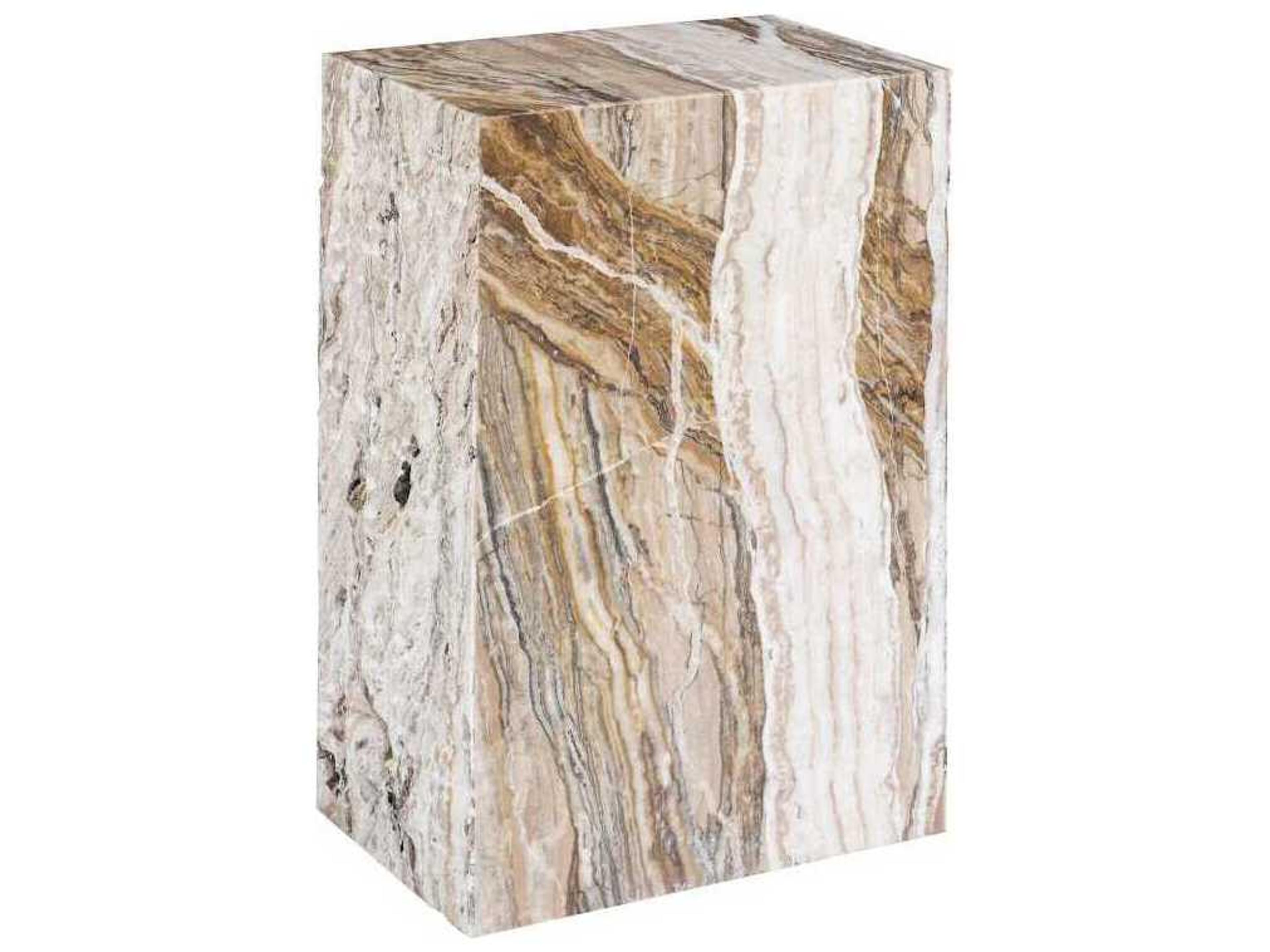 Phillips Collection Rectangular Stone Natural End Table