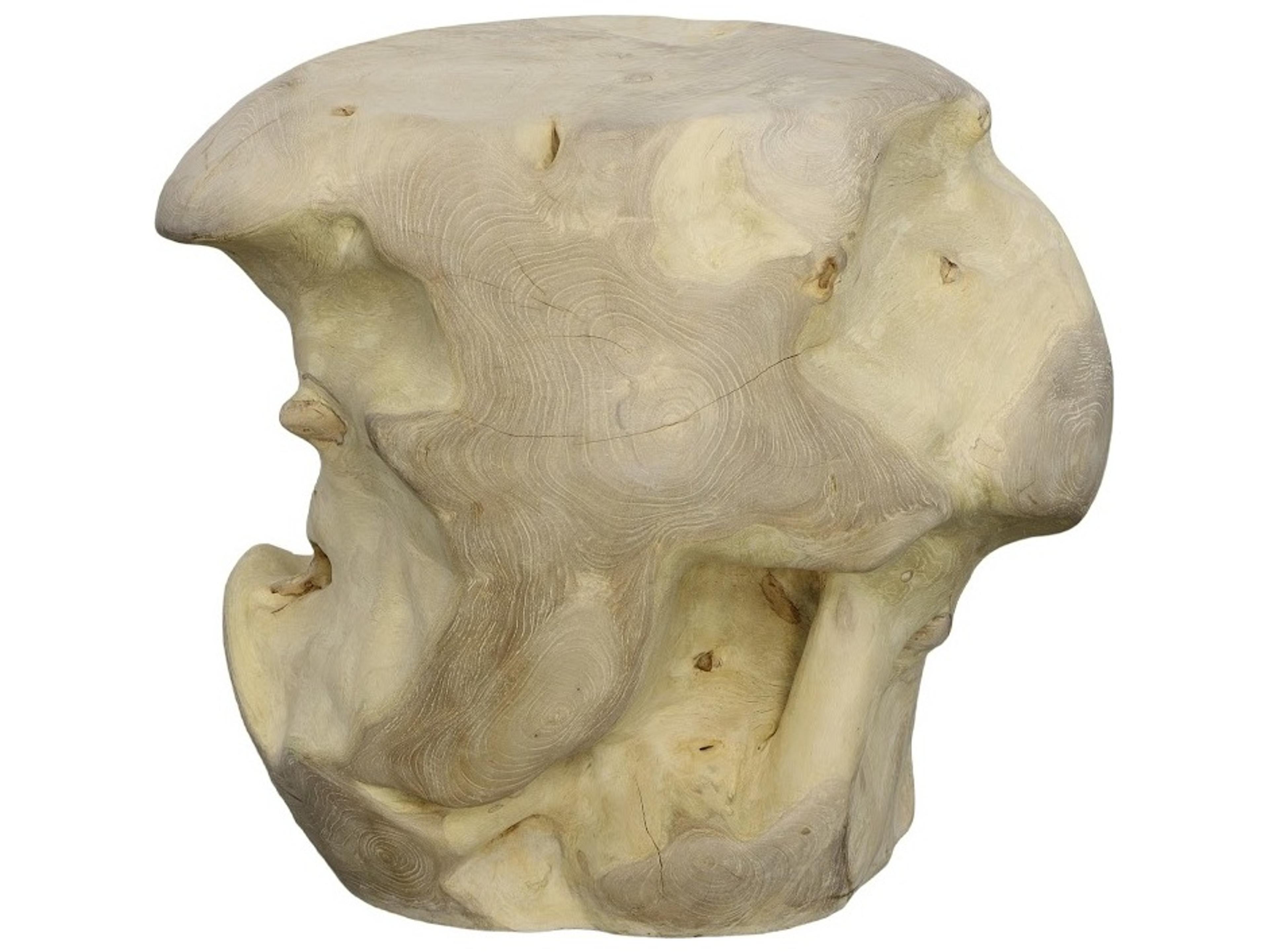 Phillips Collection Teak Wood Ball Sculpture