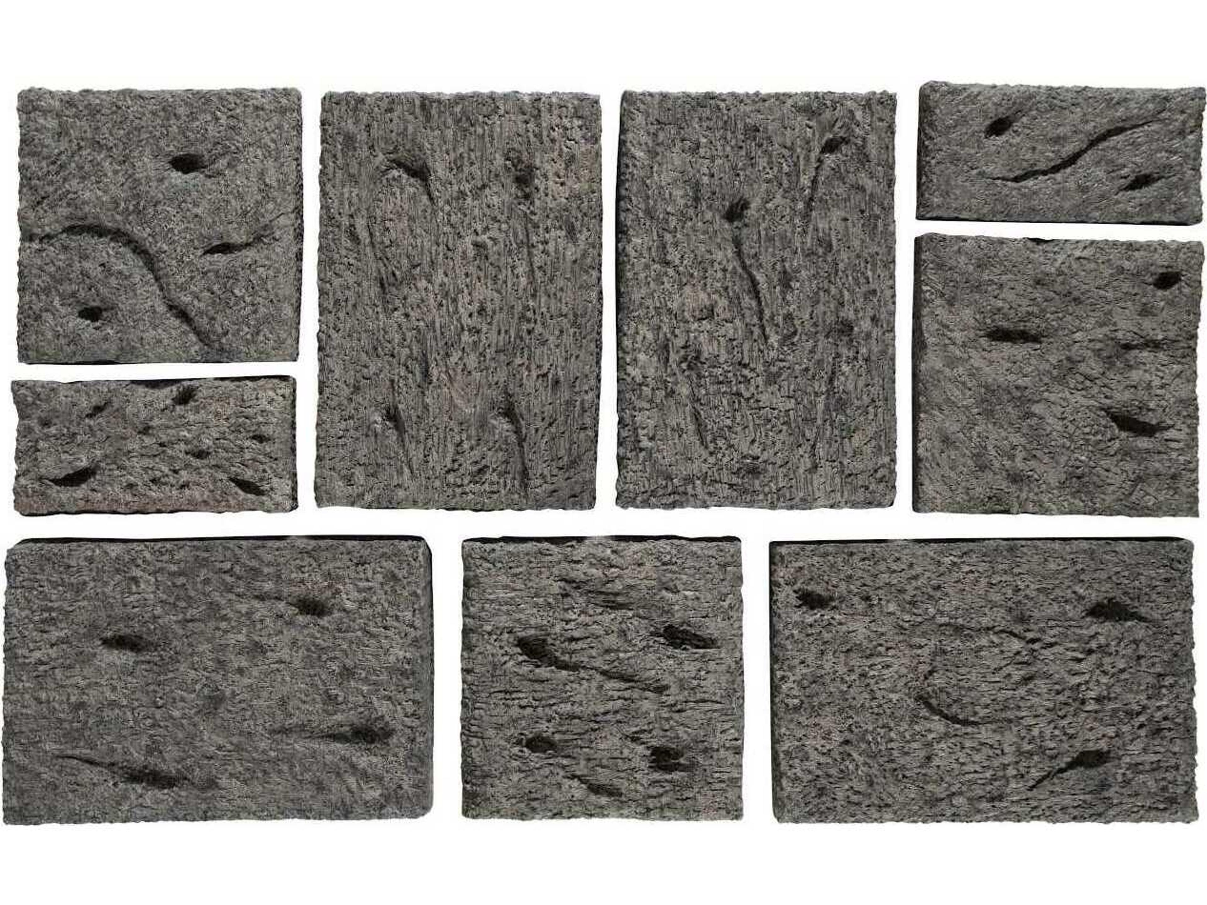 Phillips Collection Etched Rock Puzzle Wall Tiles Set of 9