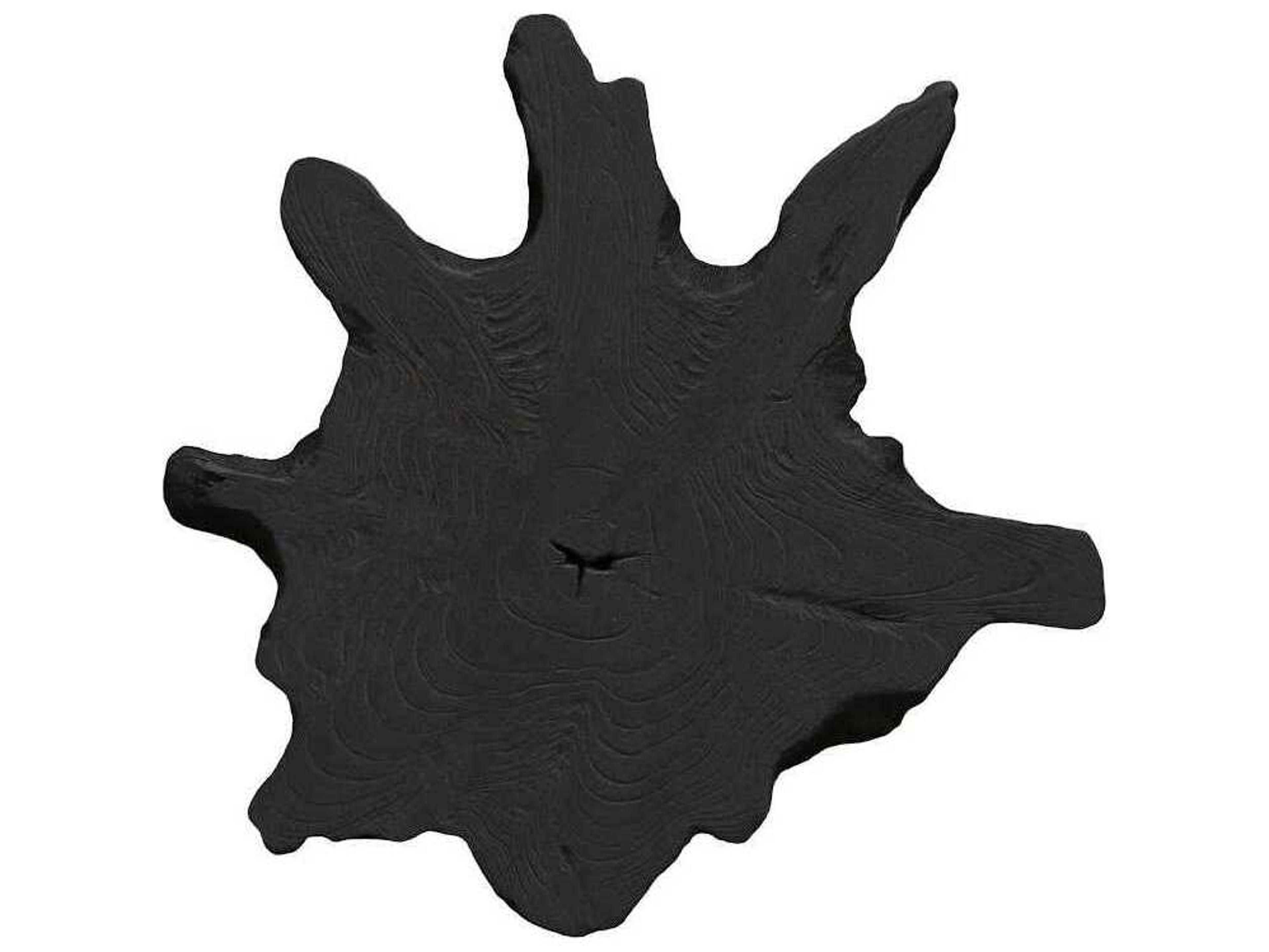 Phillips Collection Freeform Black Teak Wall Slice
