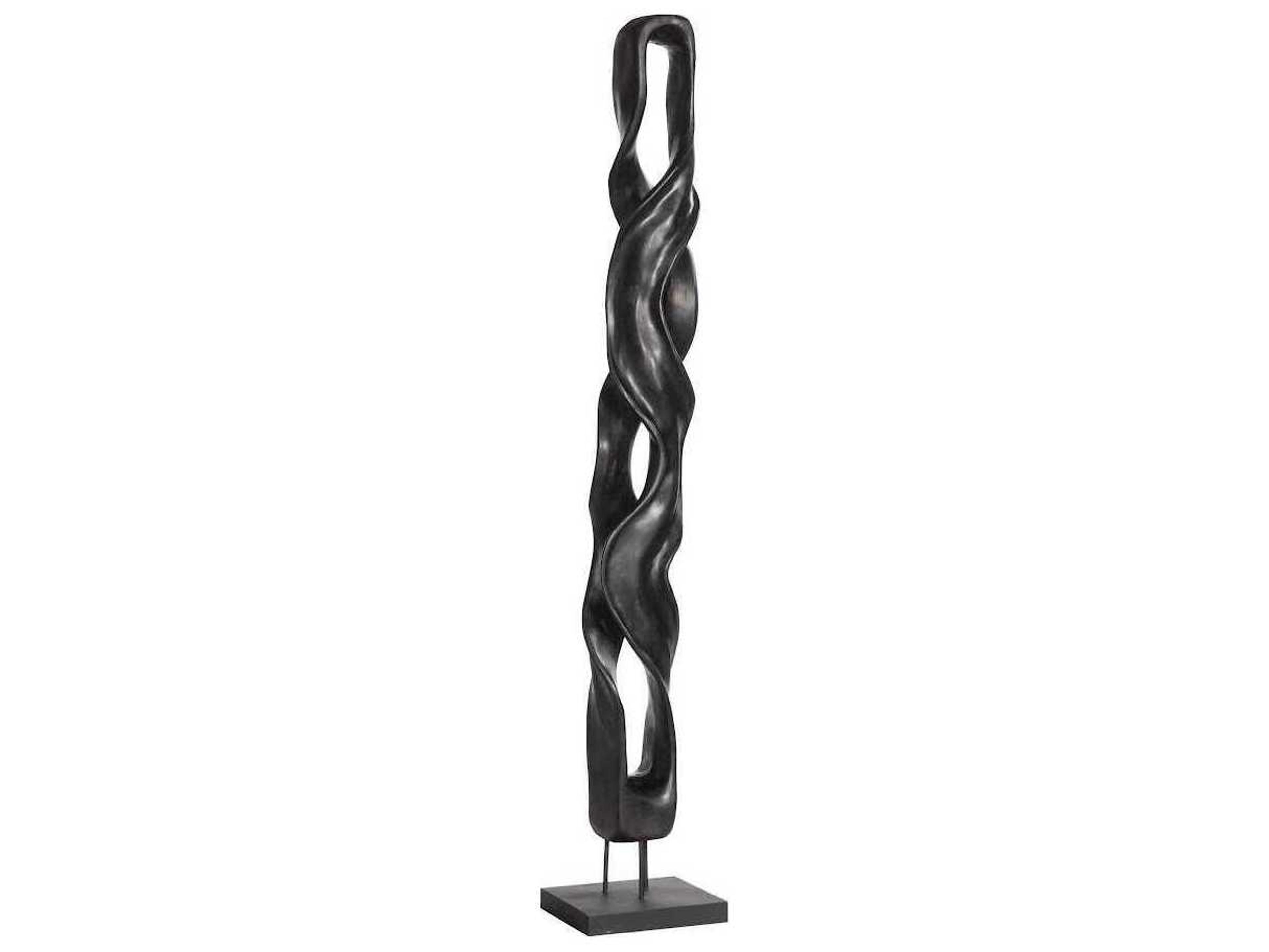 Phillips Collection Black Twisting Root Sculpture