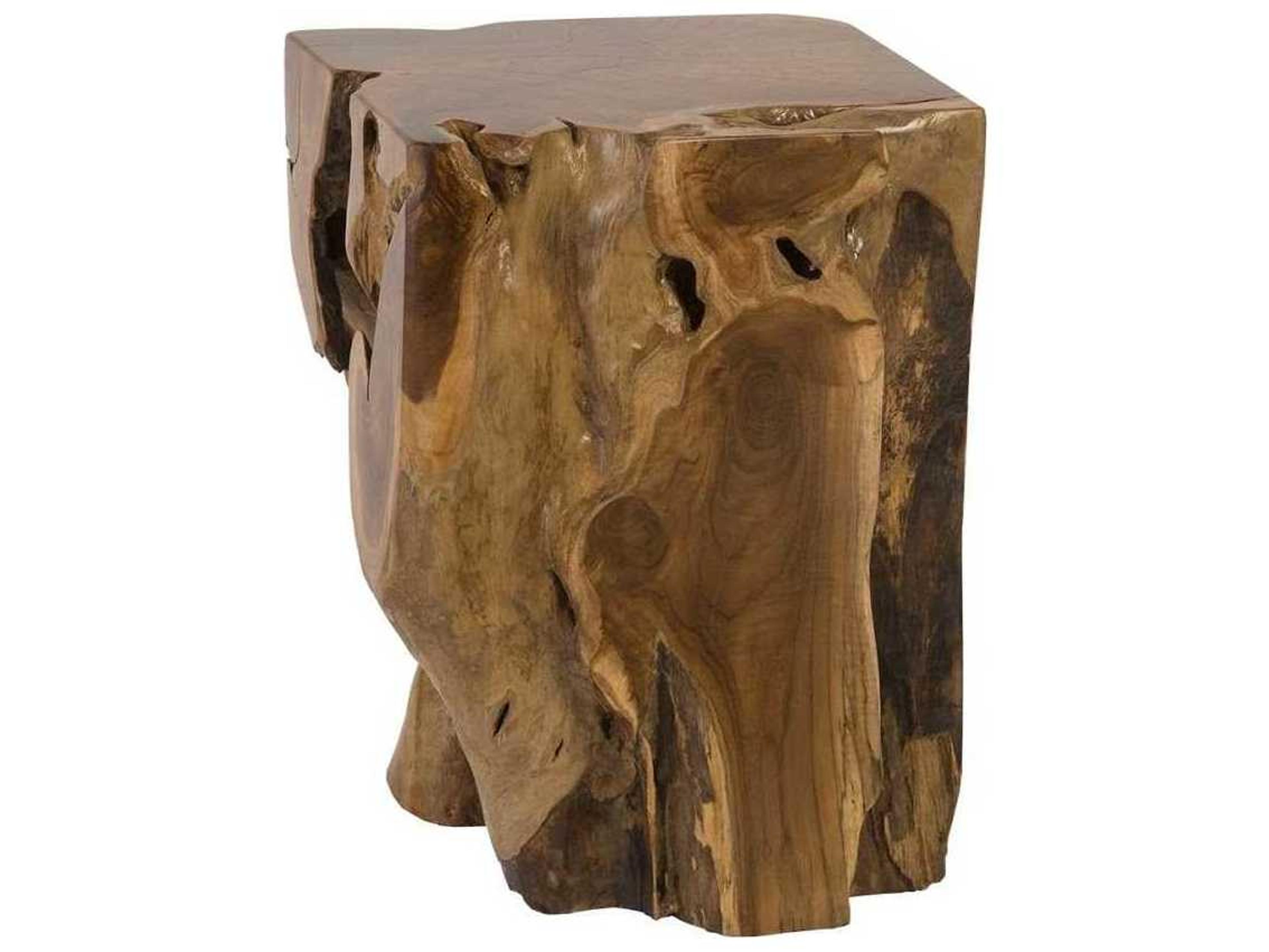 Phillips Collection Square Wood Teak End Table