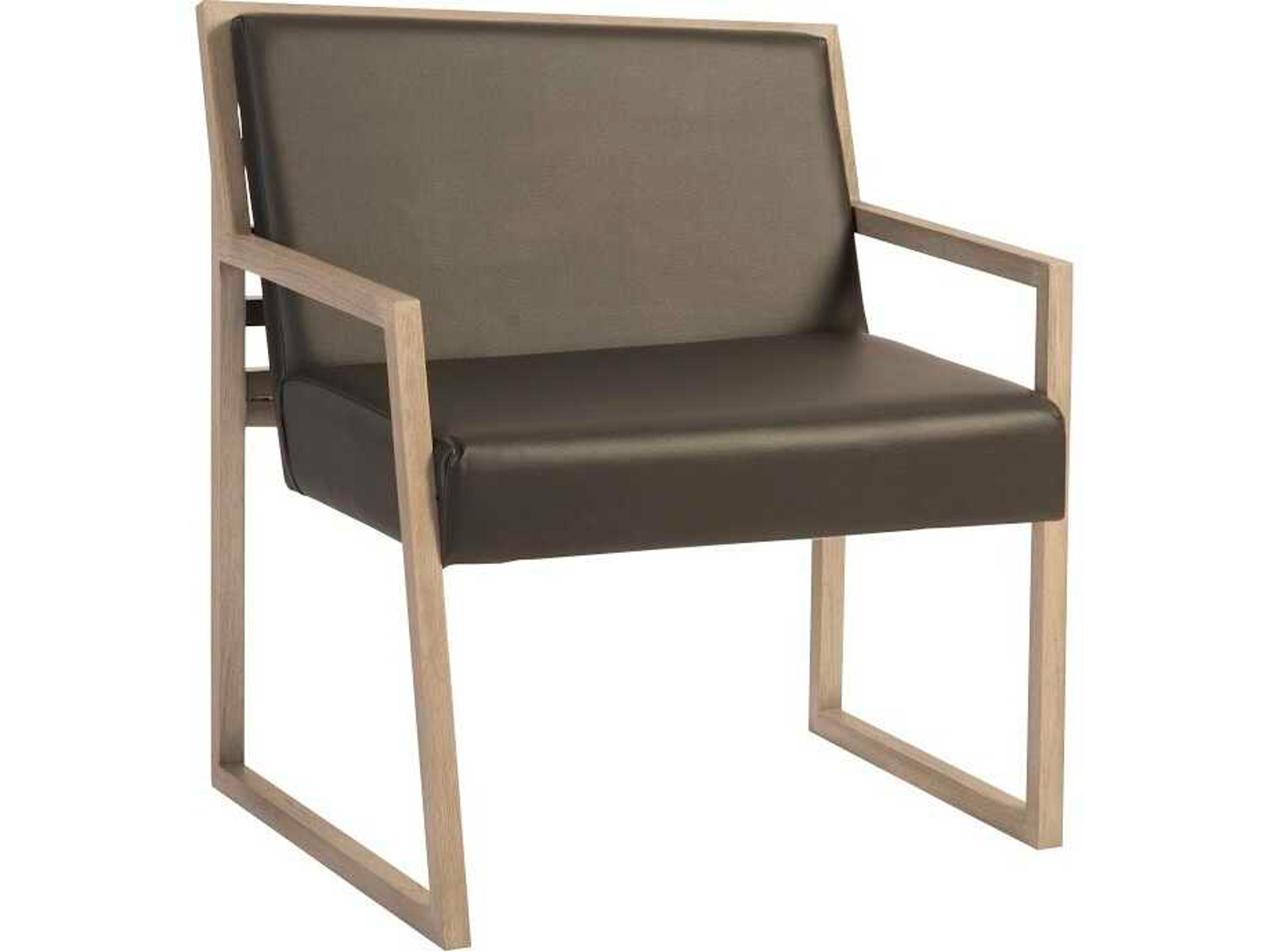Phillips Collection Angela Harris Gray Leather Accent Chair