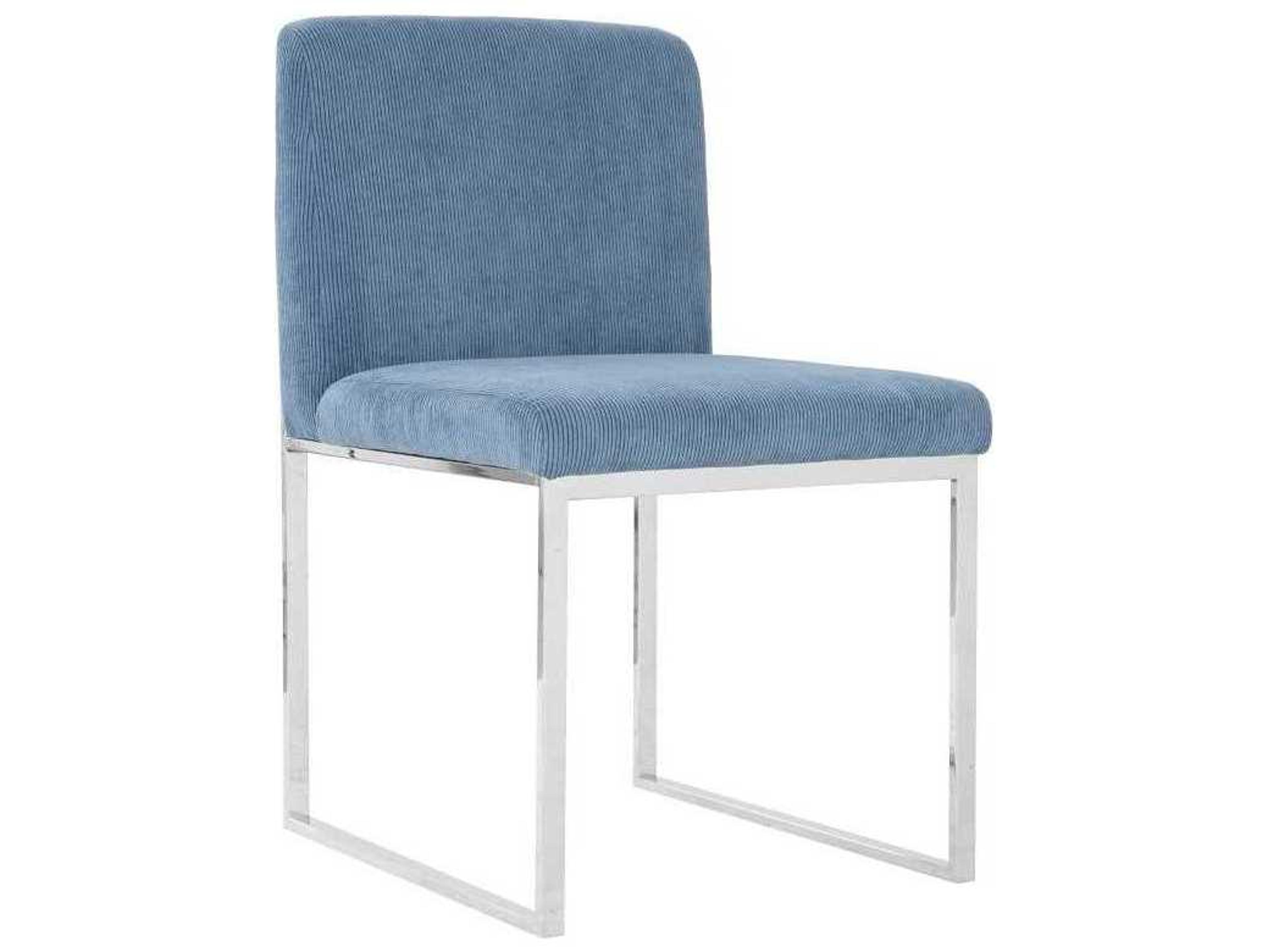 Phillips Collection Blue Upholstered Side Dining Chair