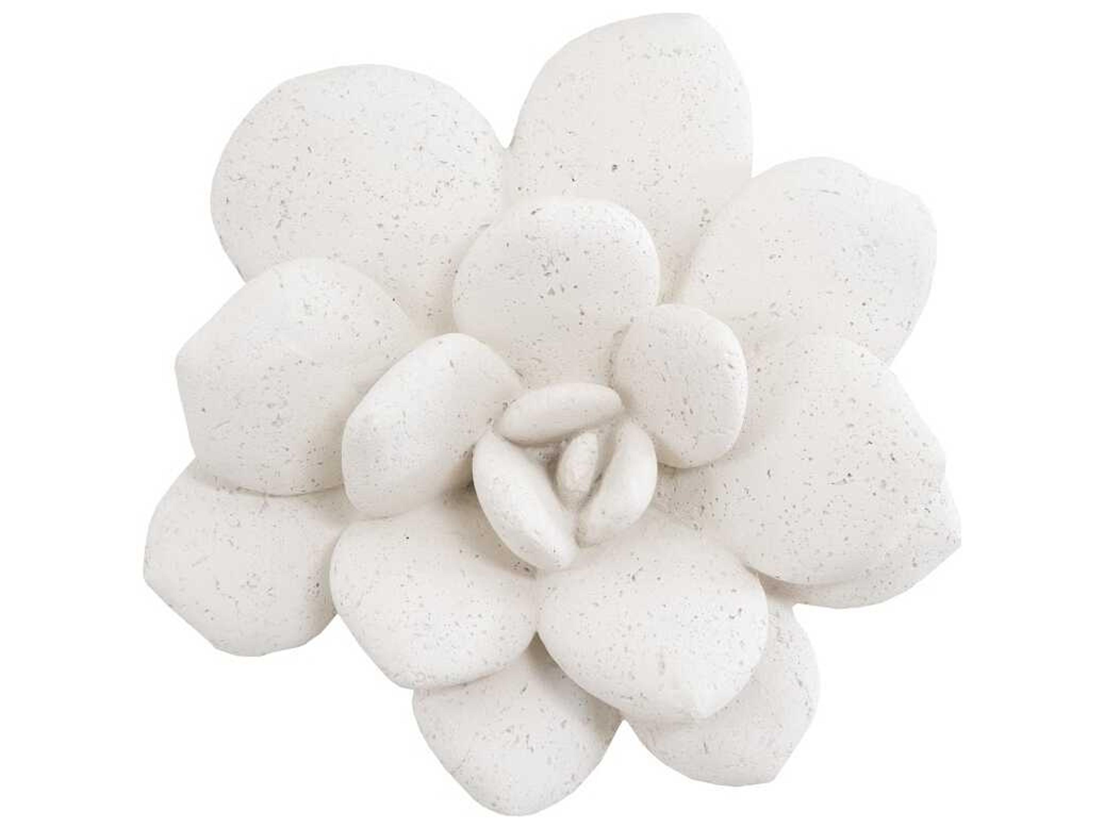 Phillips Collection Laui Succulent White Stone 3D Wall Art
