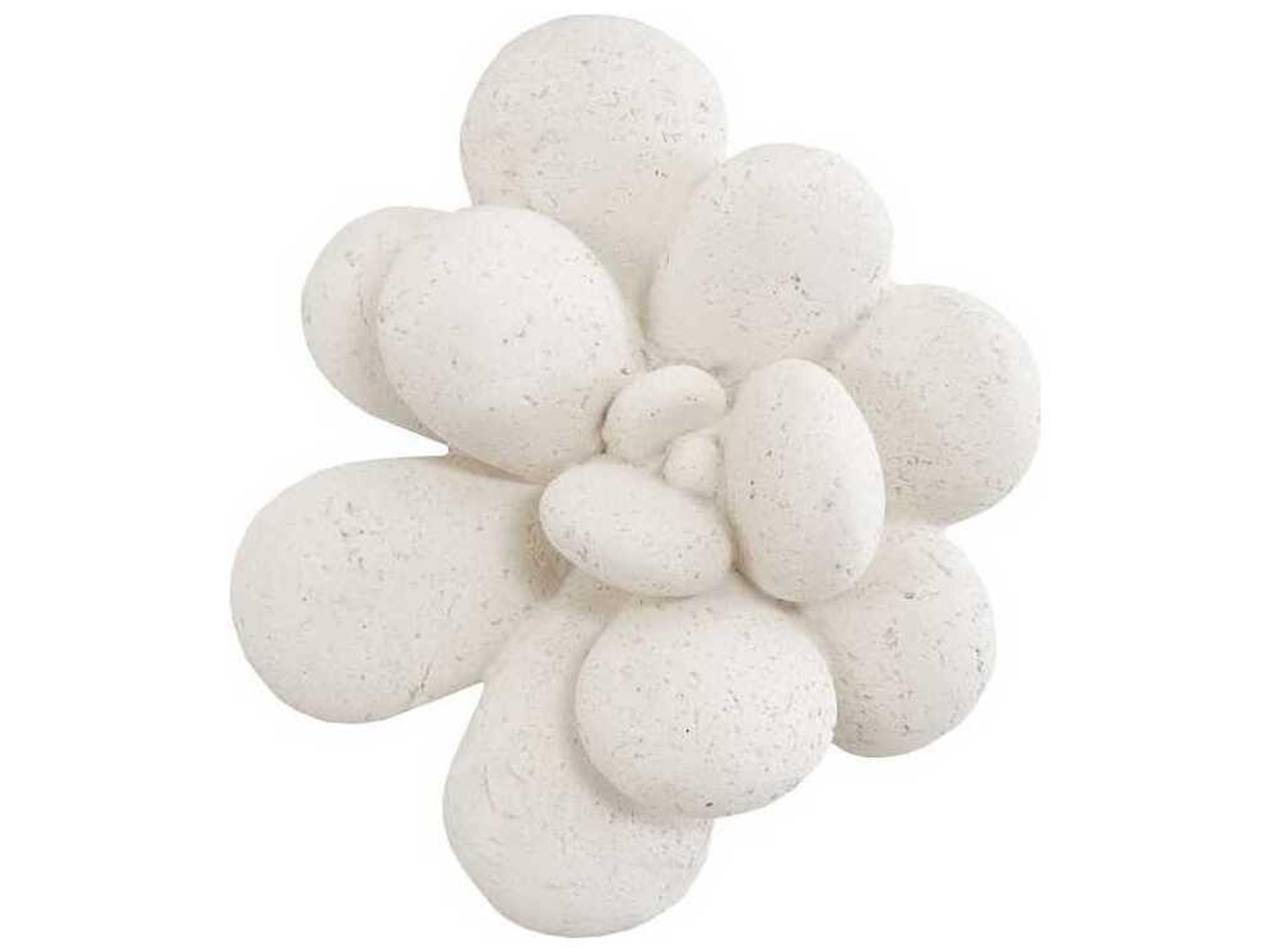 Phillips Collection Oviferum Succulent White Stone 3D Wall Art