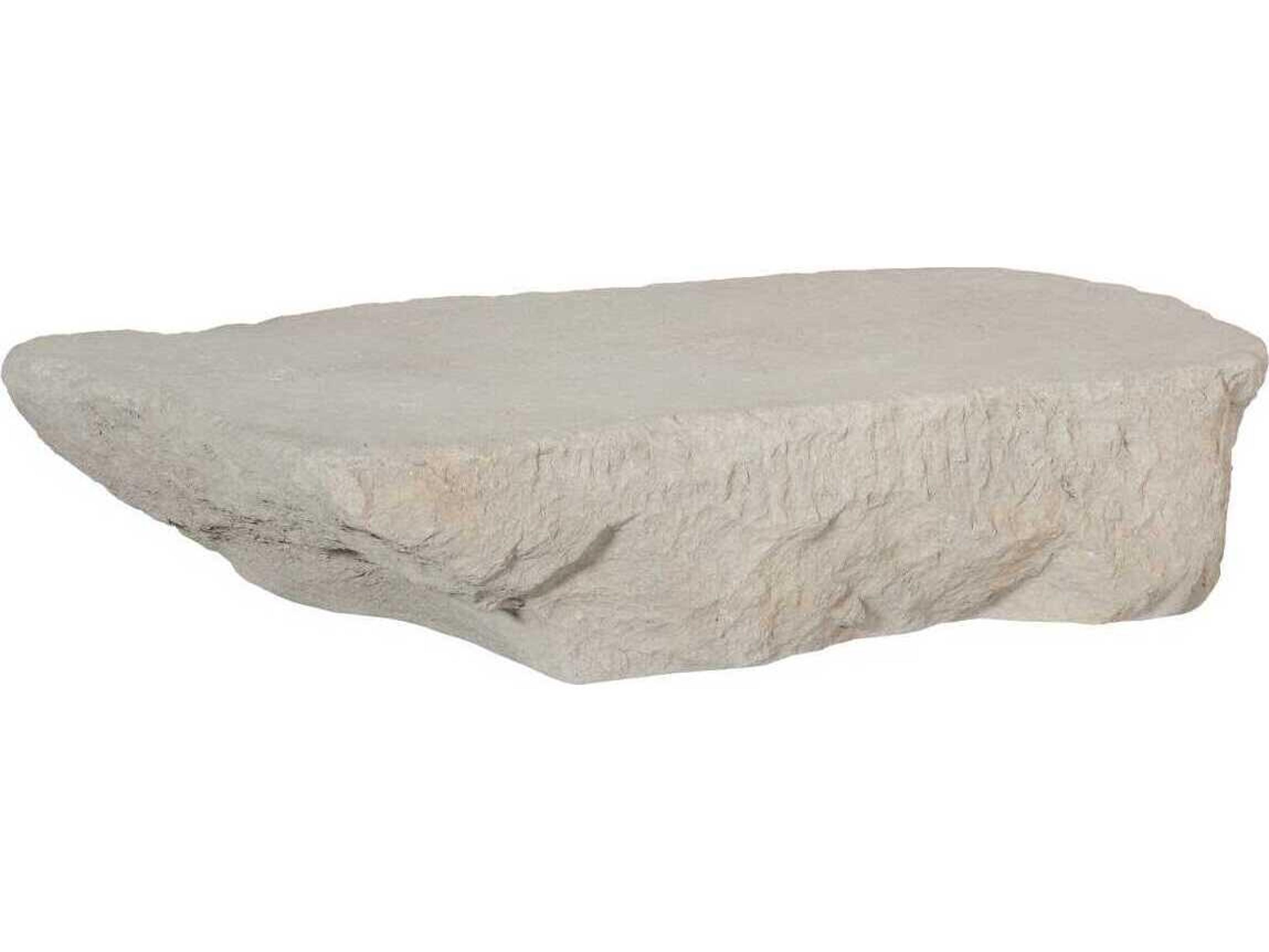 Phillips Collection Quarry Resin Roman Stone Off White Coffee Table