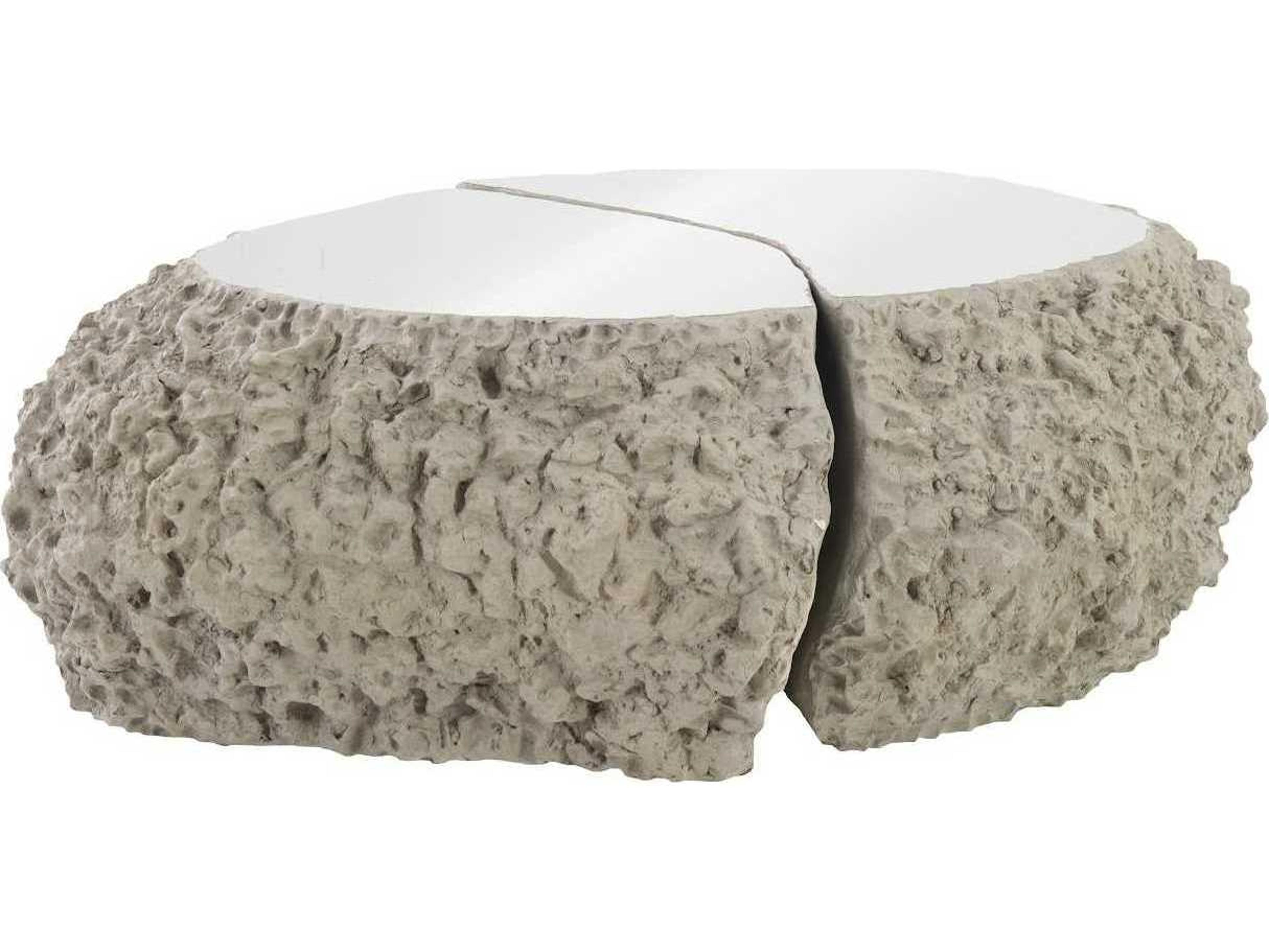 Phillips Collection Oval Resin Ash Coffee Table