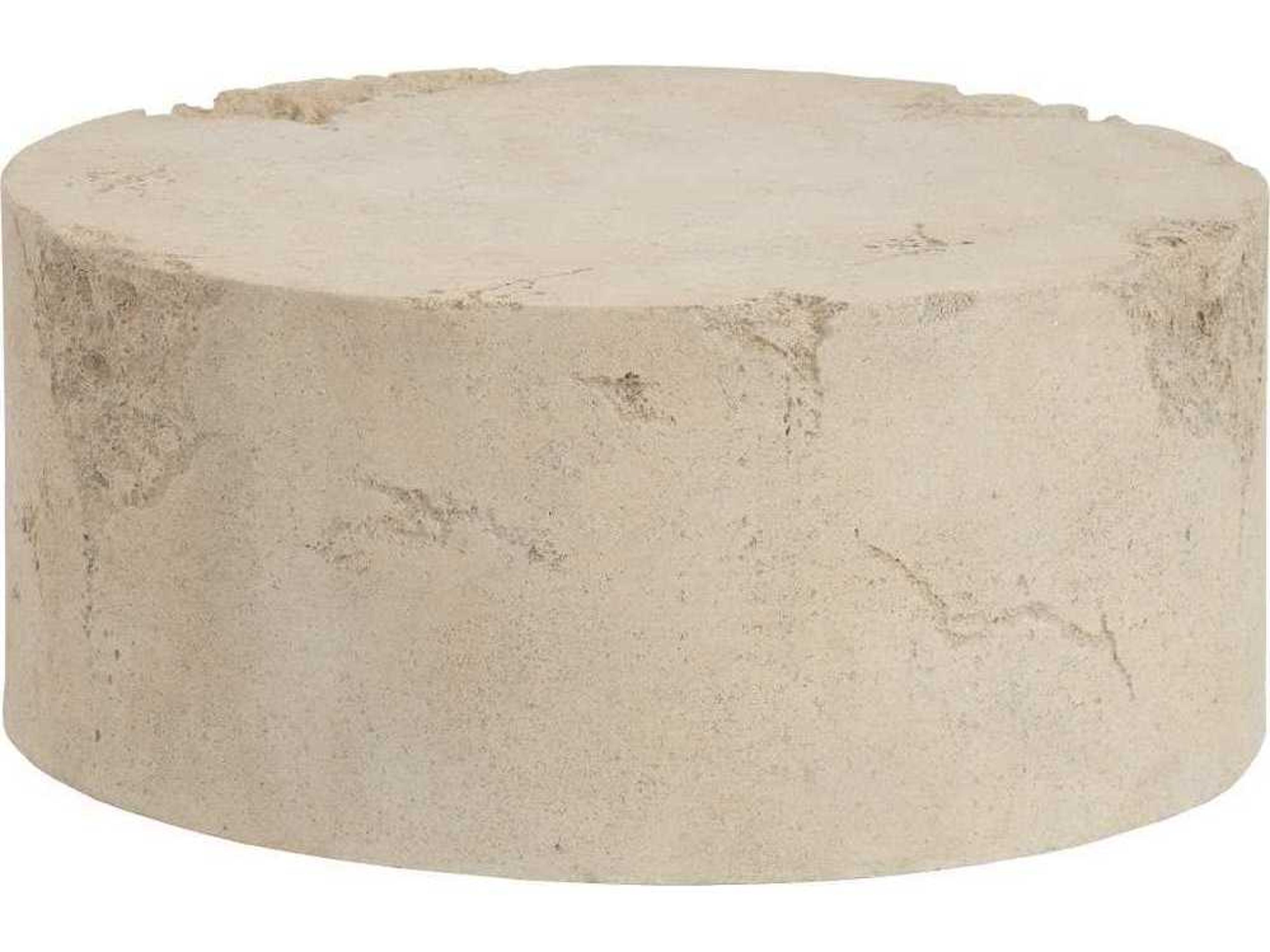 Phillips Collection Round Roman Stone Coffee Table