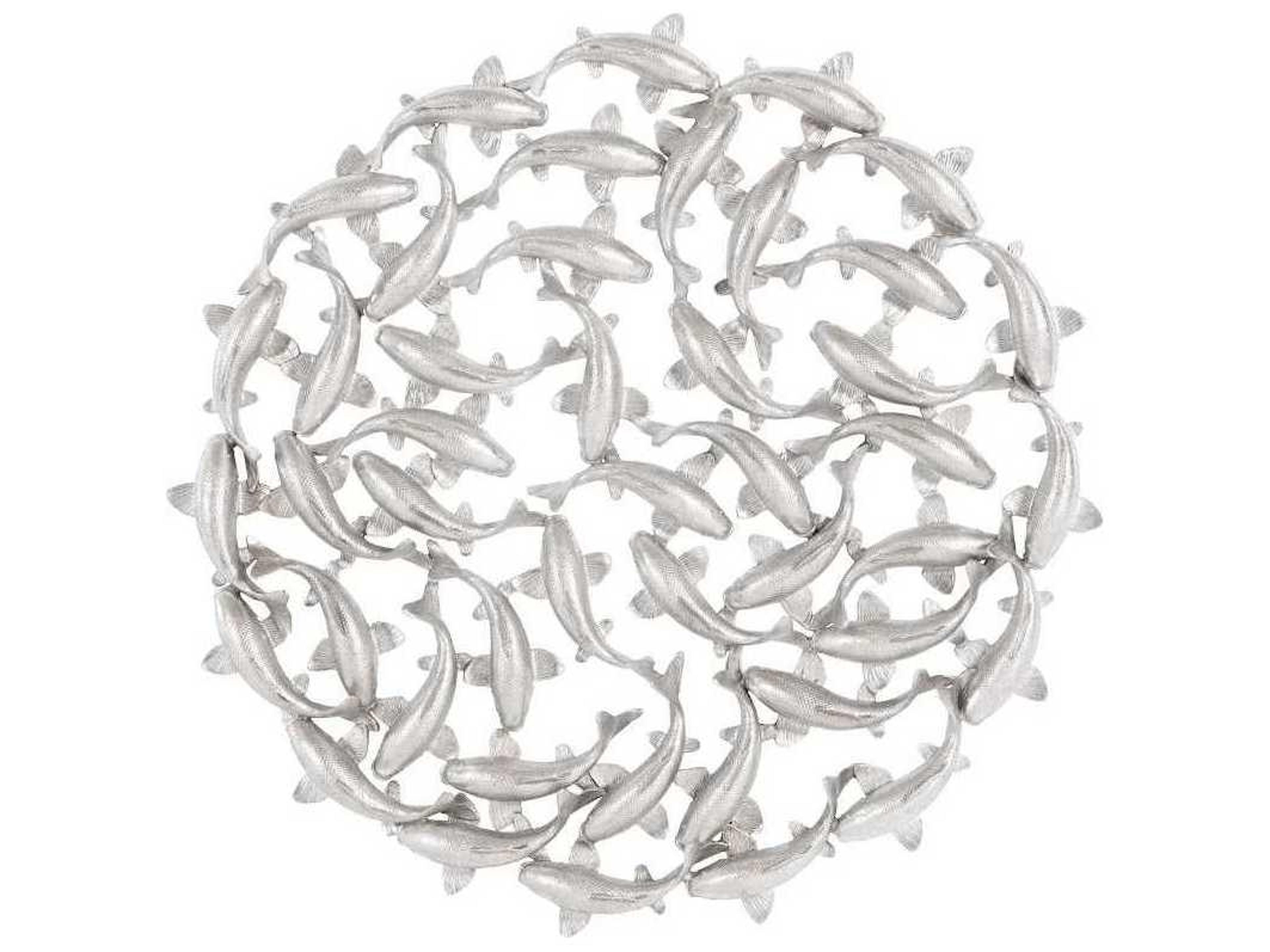 Phillips Collection Silver Koi Wood Wall Art