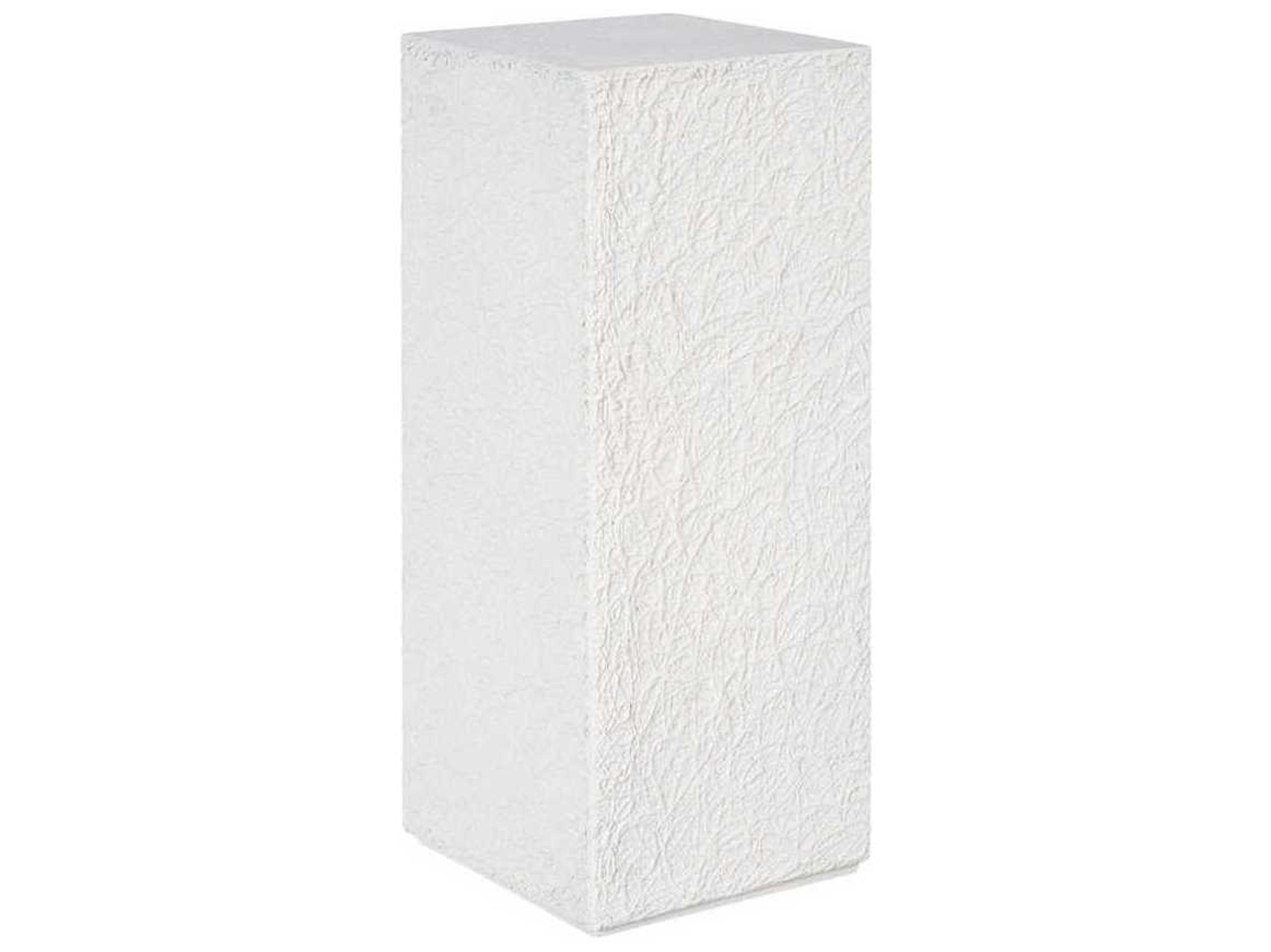 Phillips Collection String Theory Square Resin White Stone End Table