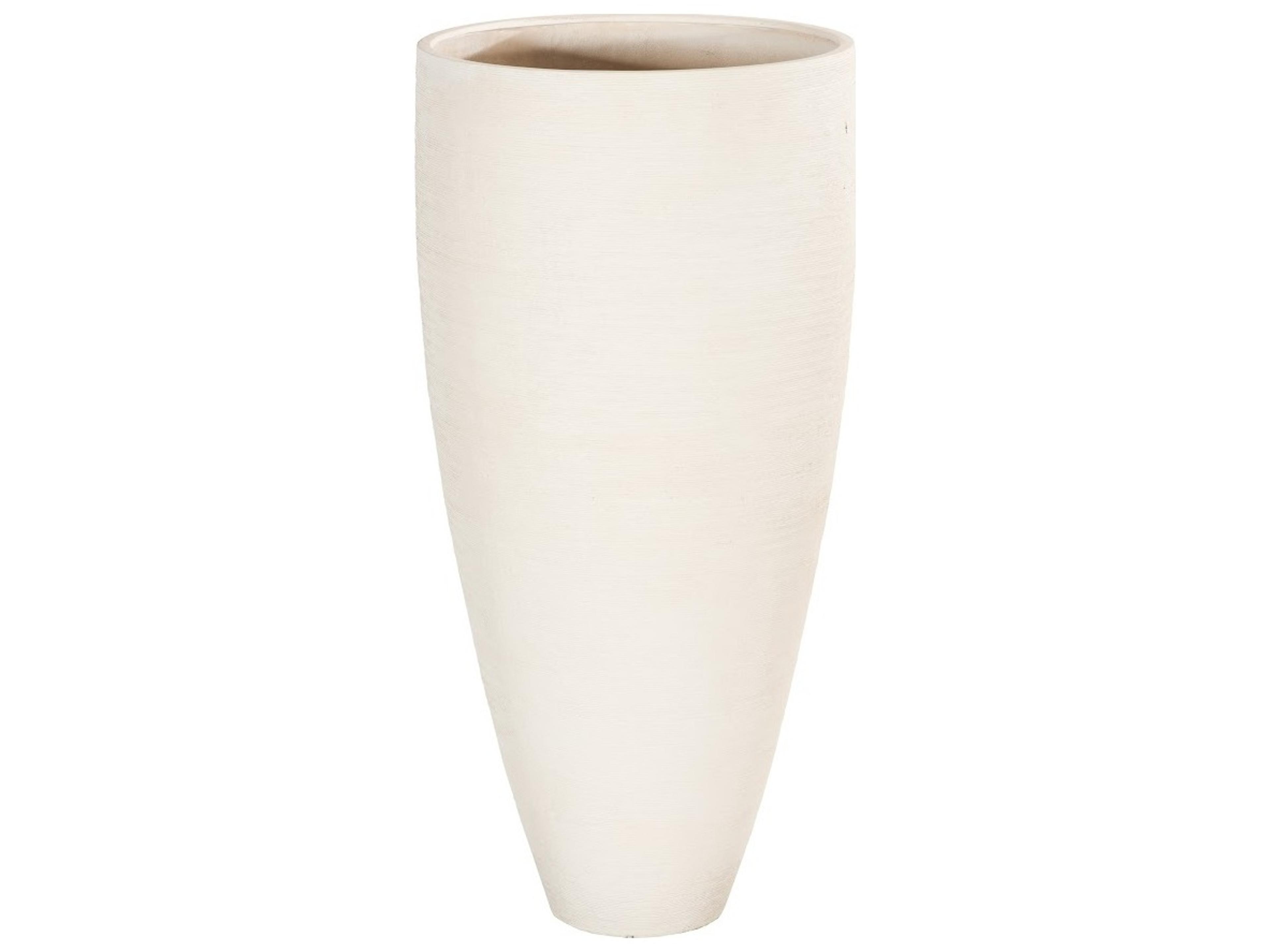 Phillips Collection Outdoor White Stone Flora Grande Planter
