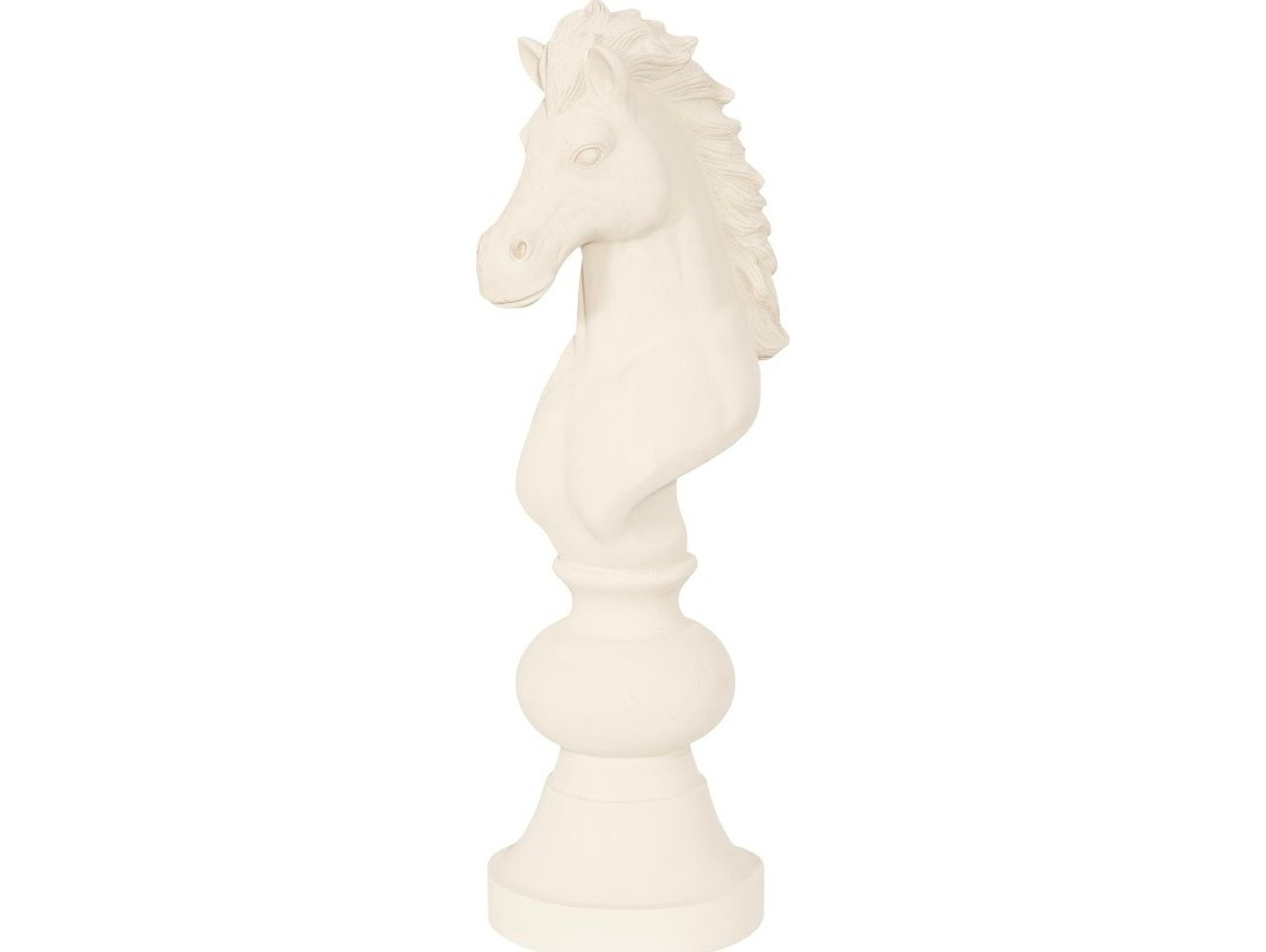 Phillips Collection Knight Chess Off White Sculpture