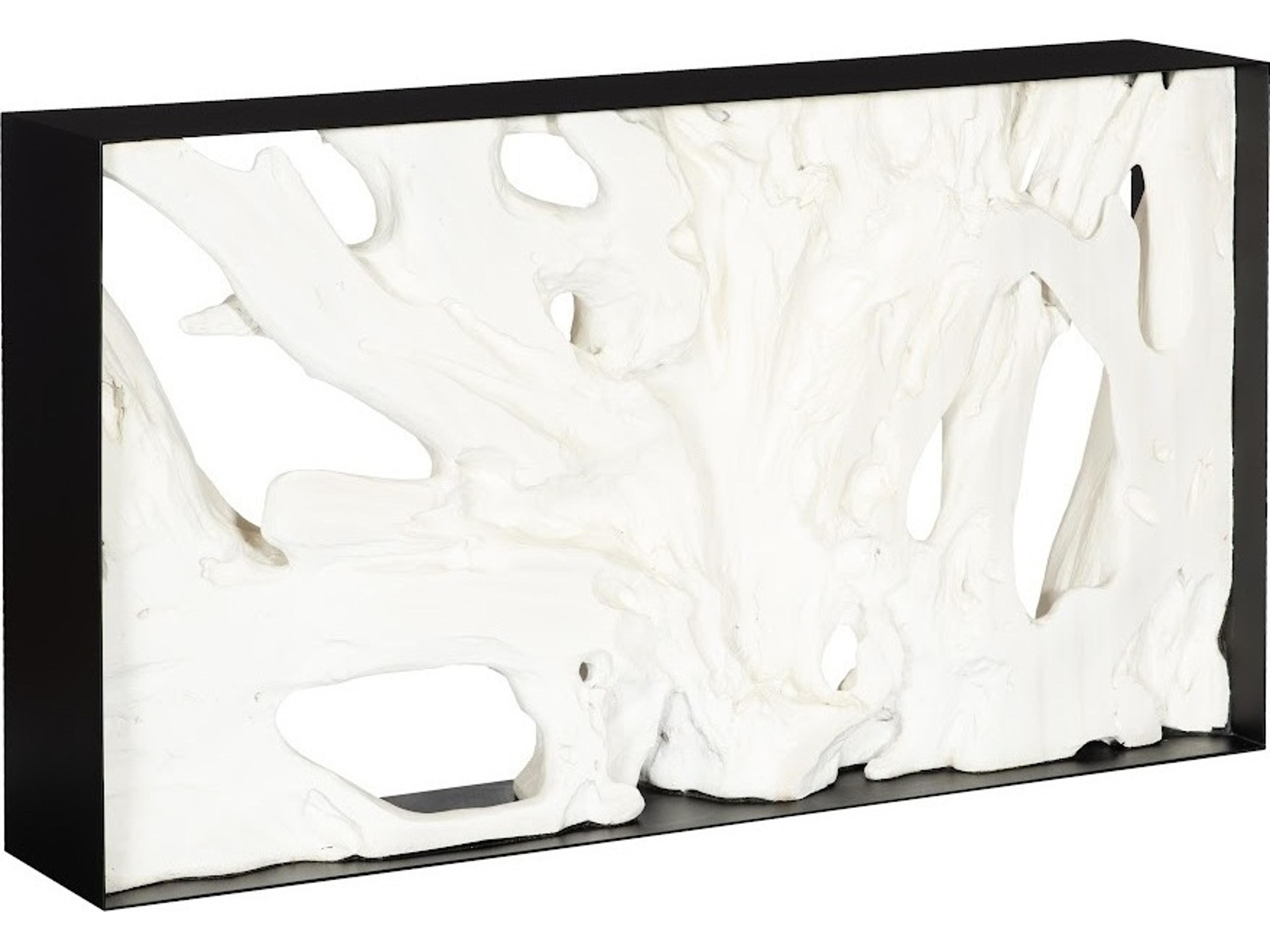 Phillips Collection Rectangular Metal Black White Faux Bleached Console Table