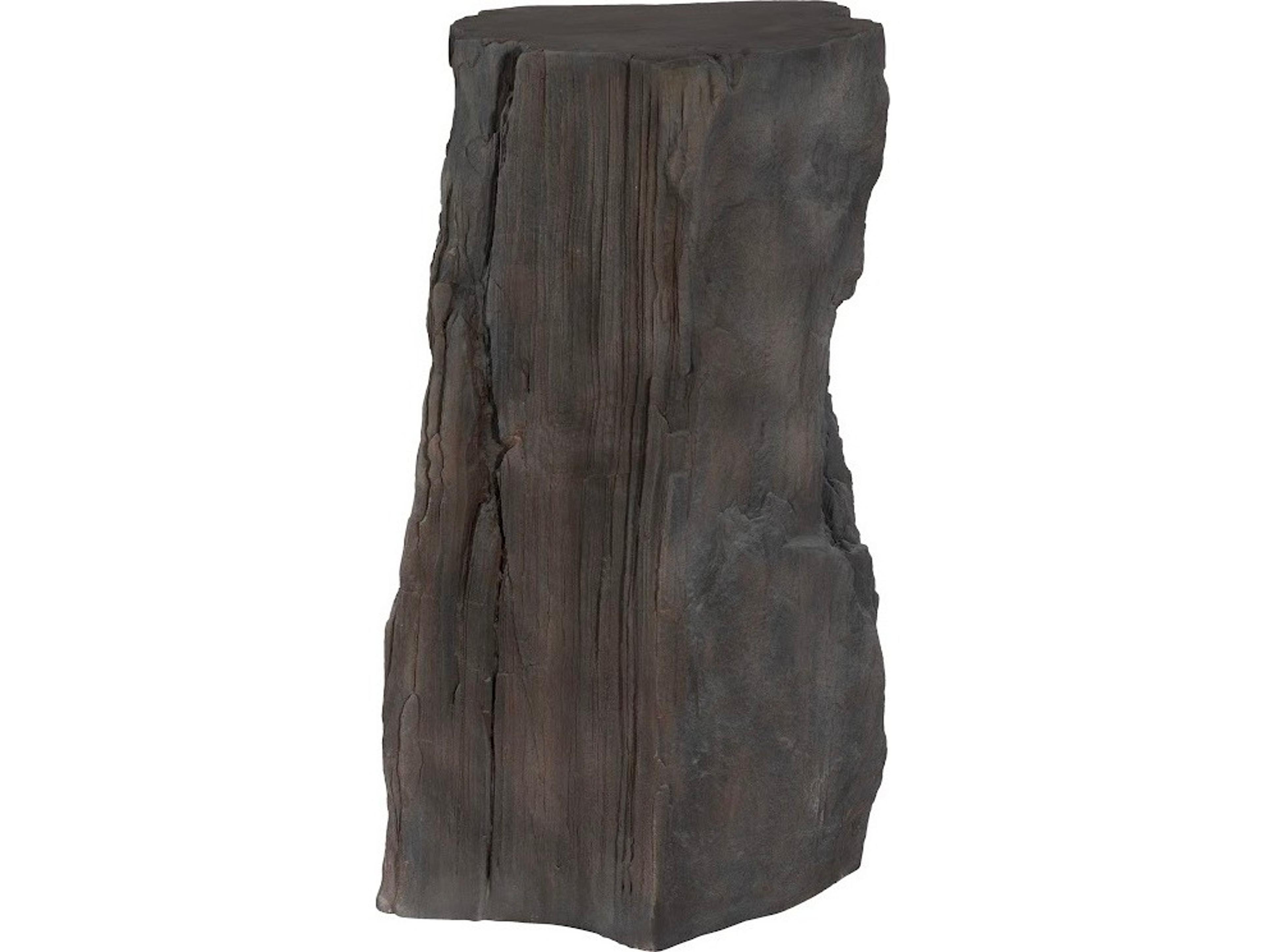 Phillips Collection Stratified Cast Stone Painted Slate Gray Sculpture