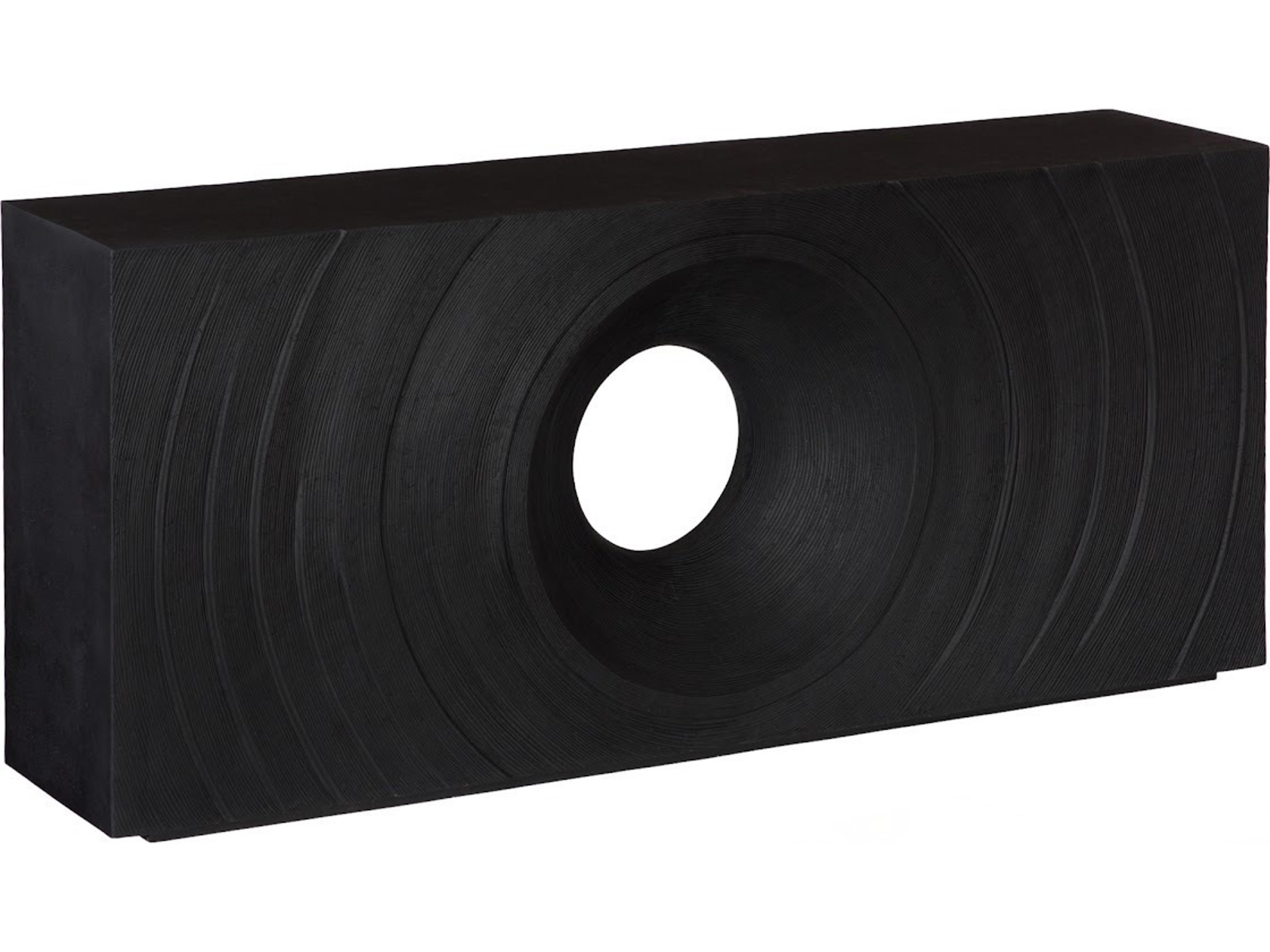 Phillips Collection Rectangular Black Resin Console Table