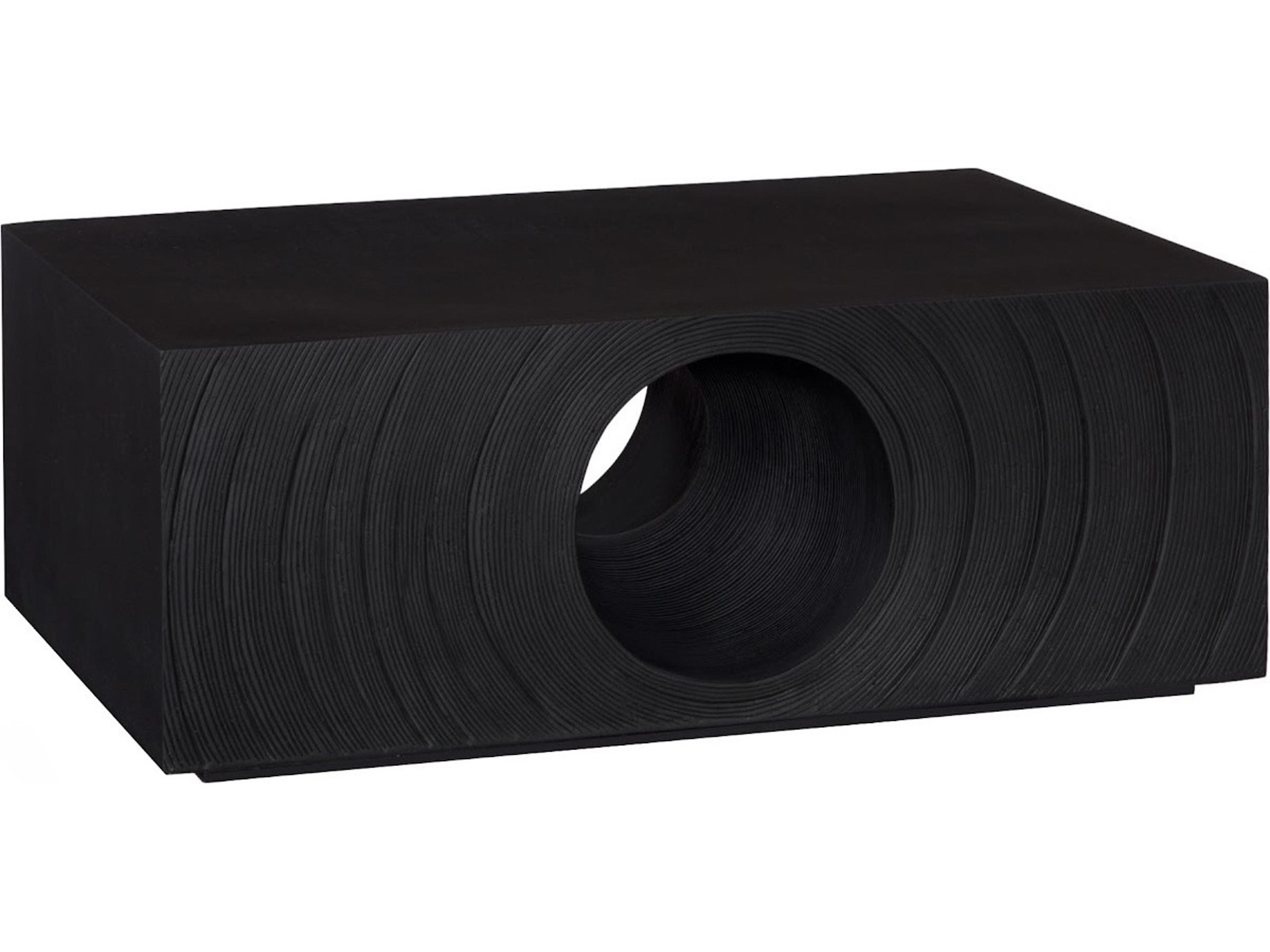 Phillips Collection Rectangular Black Resin Coffee Table