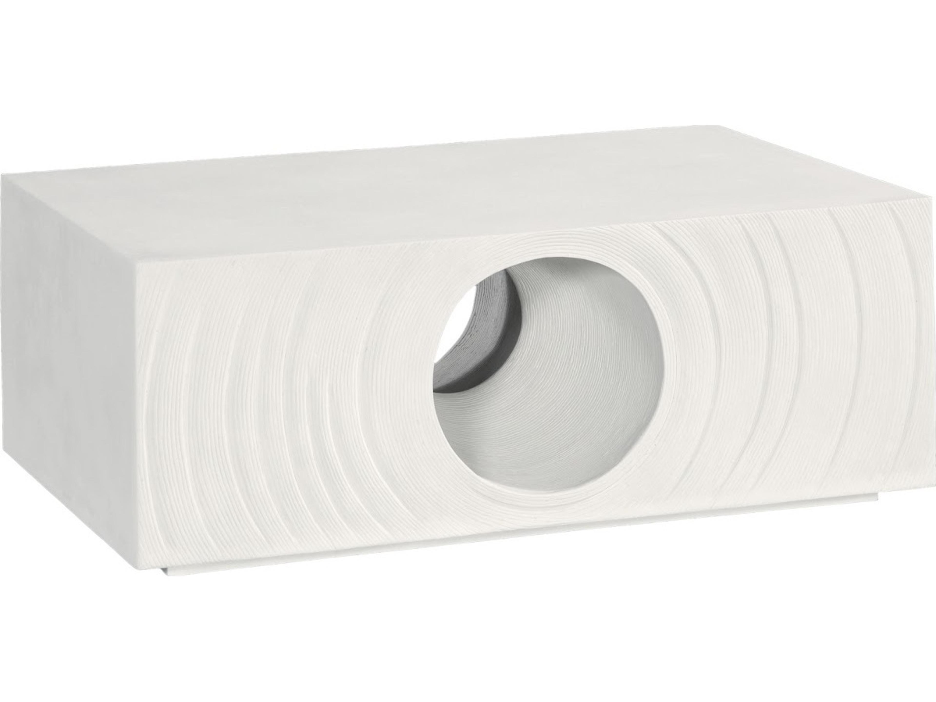 Rectangular Resin Off White Coffee Table