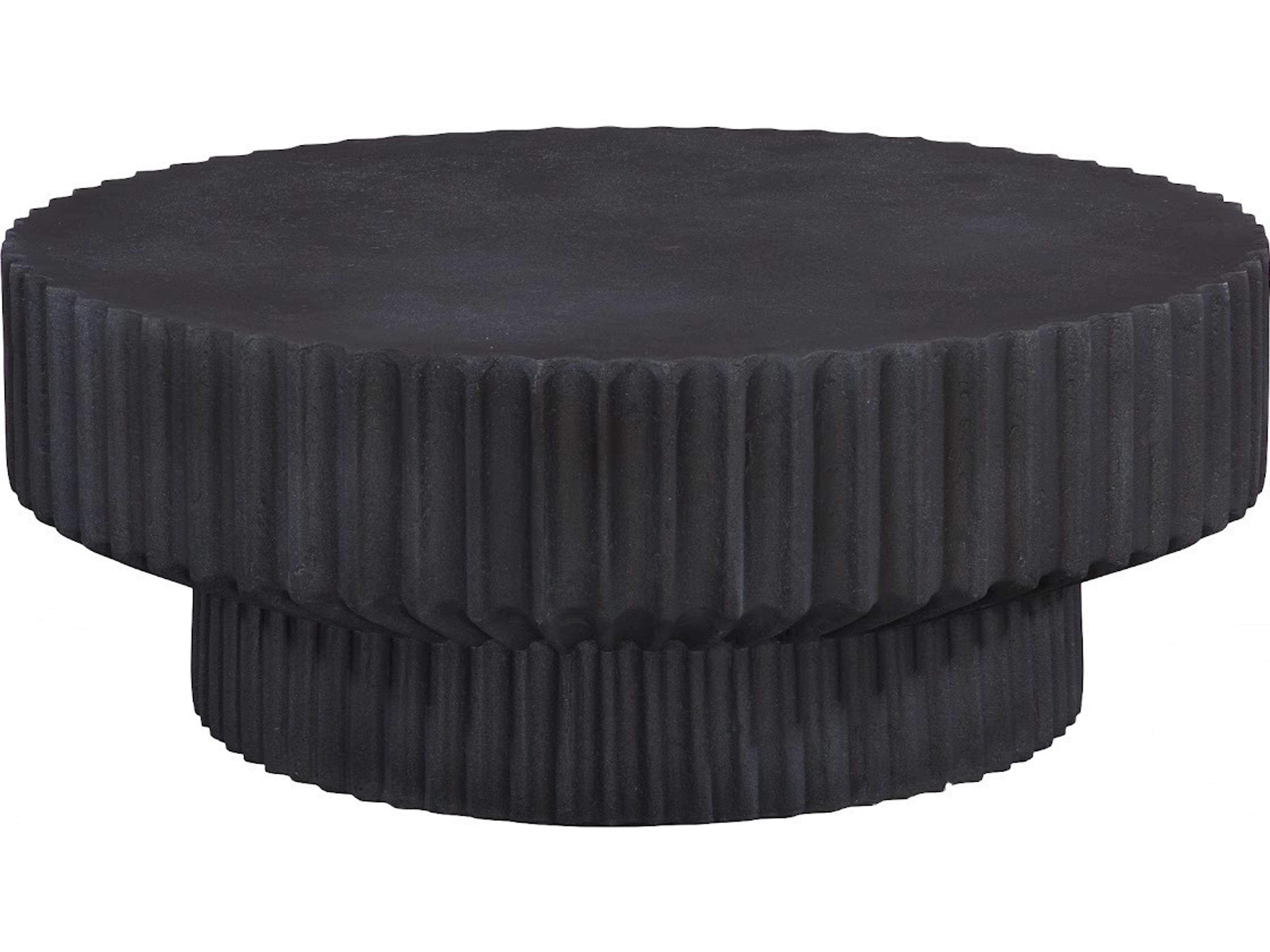 Round Resin Gray Coffee Table