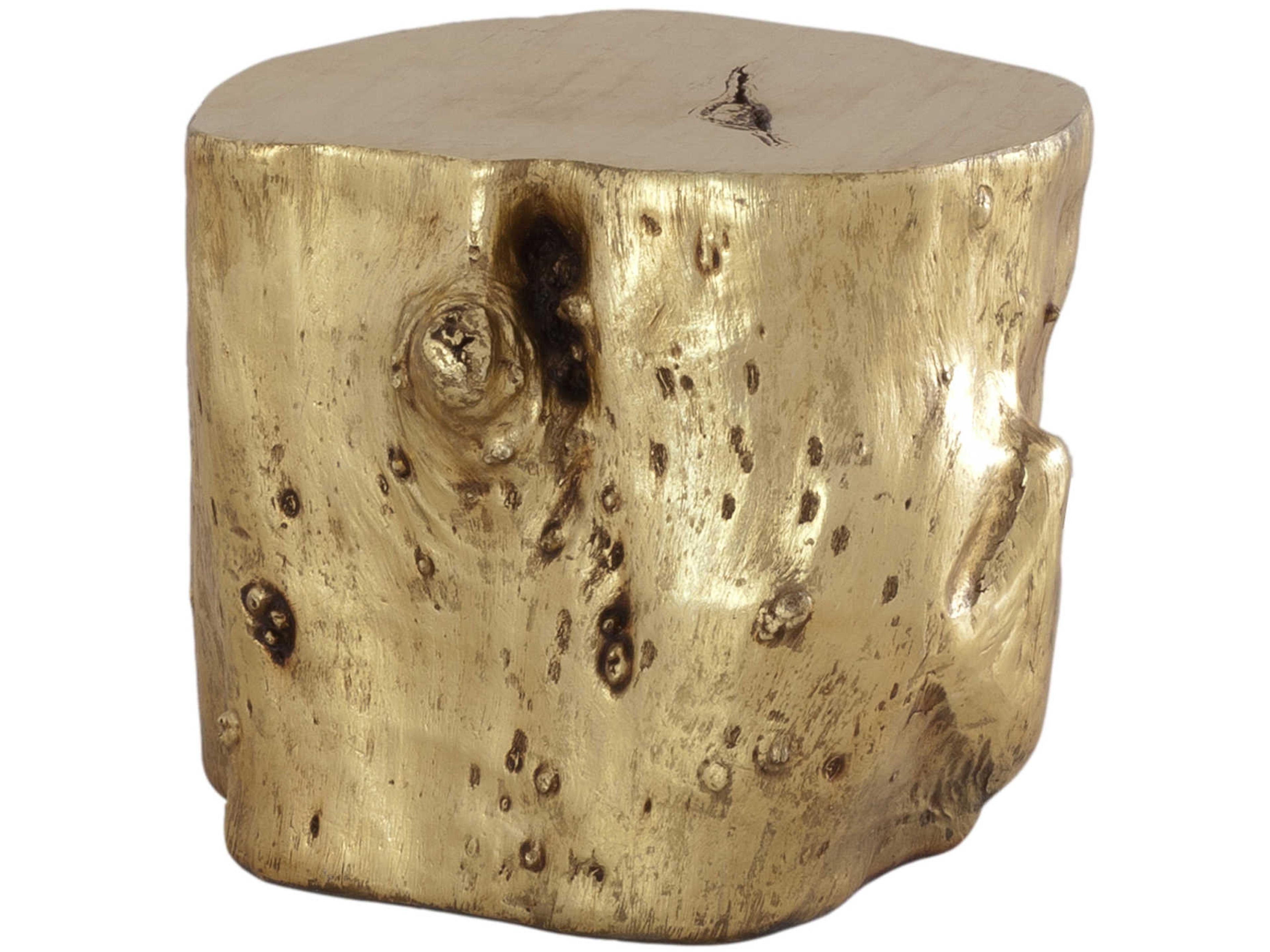 Phillips Collection Log Gold Leaf Accent Stool