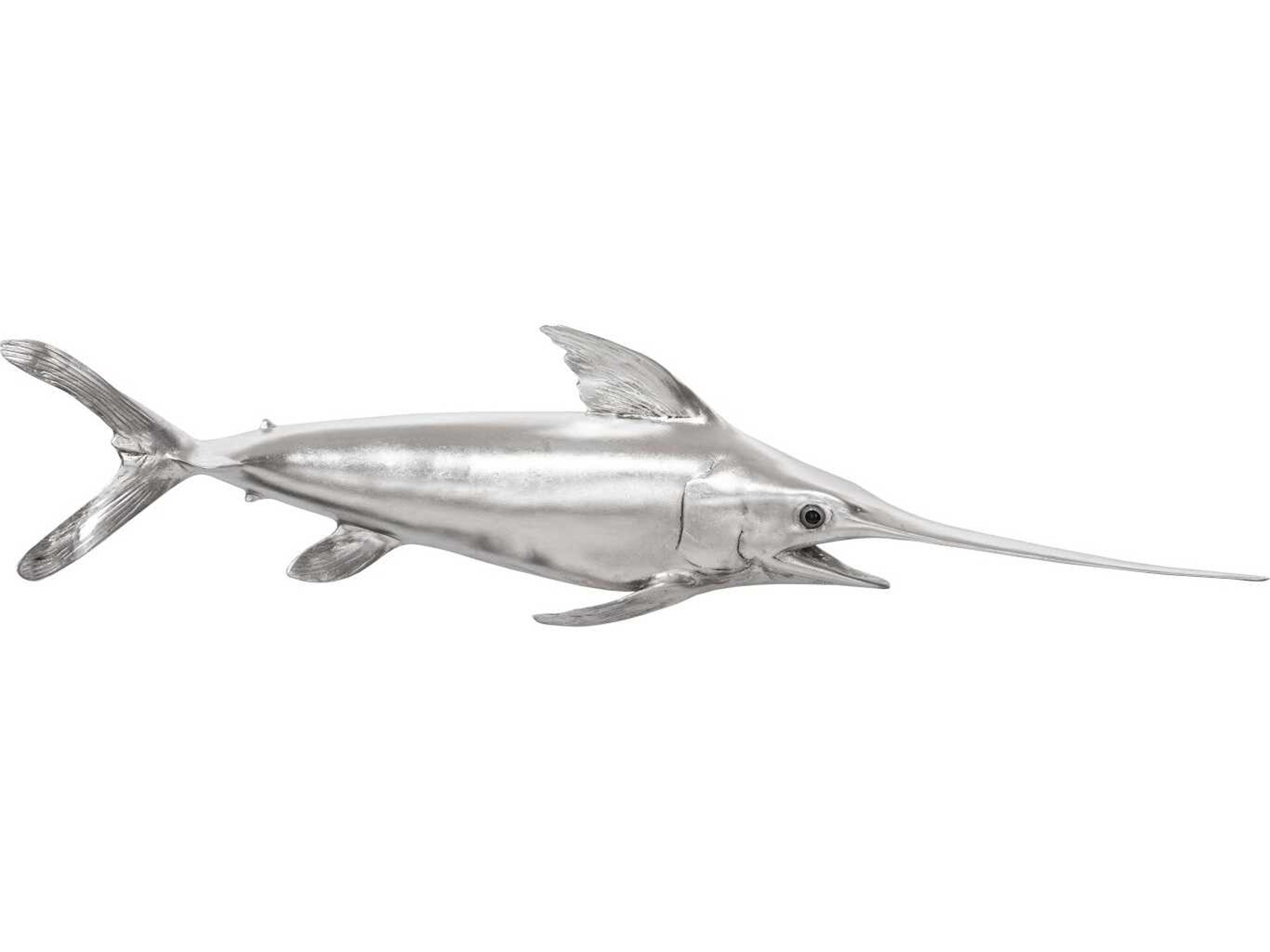 Phillips Collection Silver Leaf Broadbill Swordfish Fish 3D Wall Art