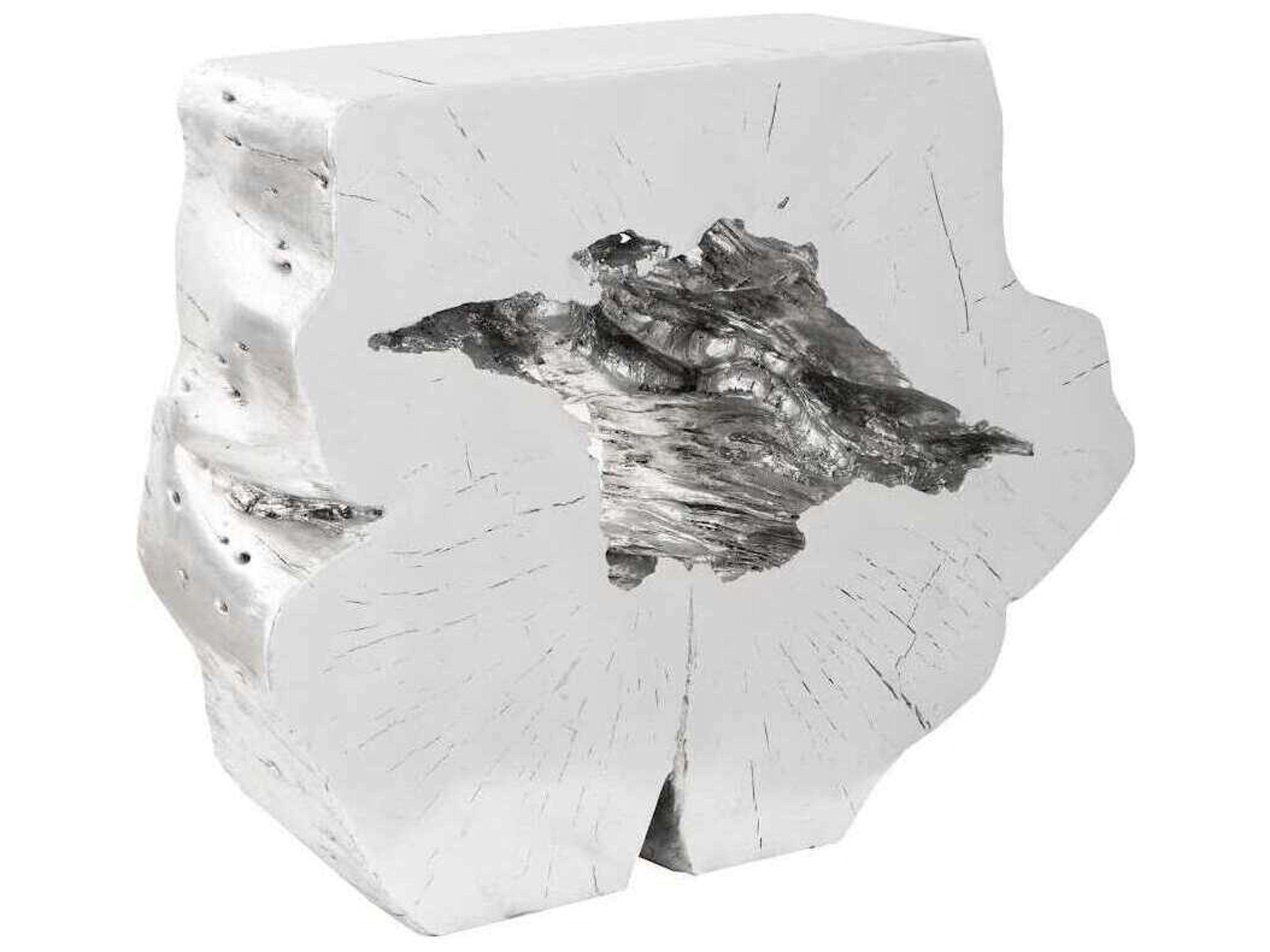 Phillips Collection Cast Naturals Freedom Resin Silver Leaf Console Table