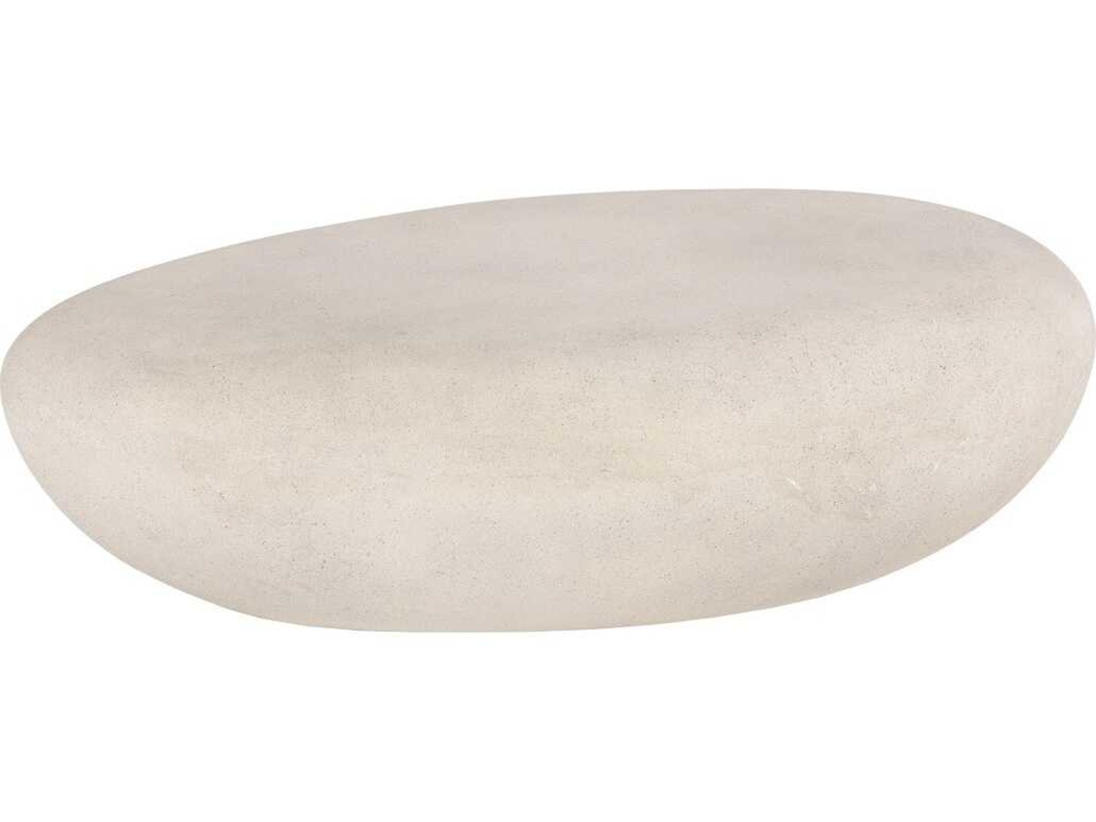 Phillips Collection River Stone Oval Roman Coffee Table