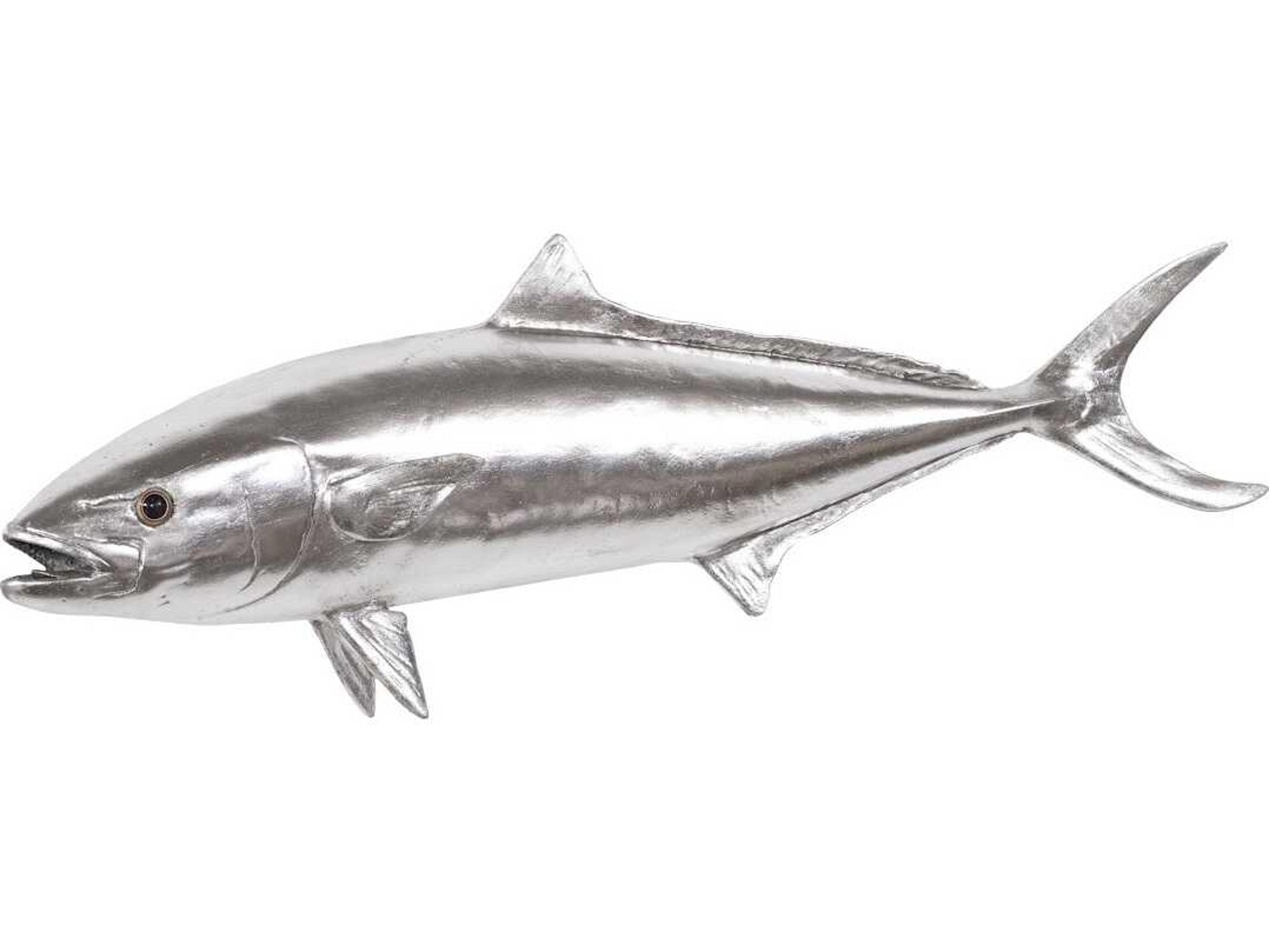 Phillips Collection Silver Leaf Yellow Tailed King Fish 3D Wall Art