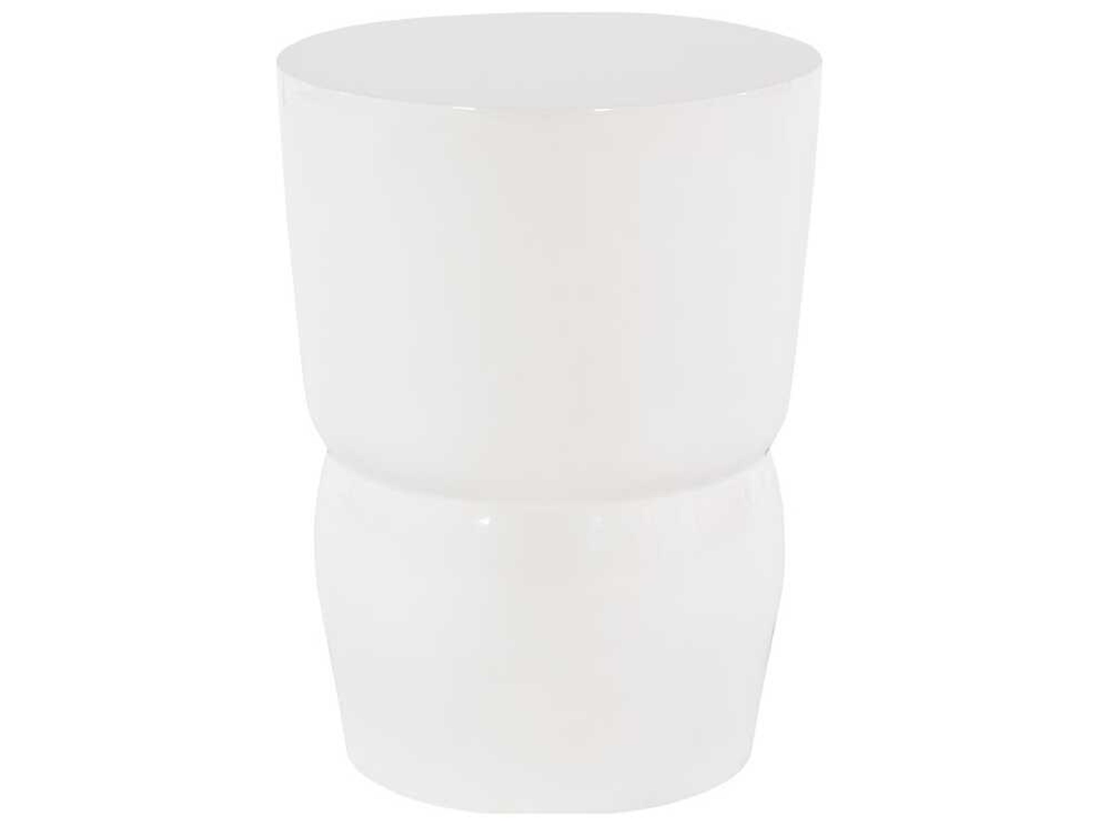 Phillips Collection Outdoor Gel Coat White Accent Stool