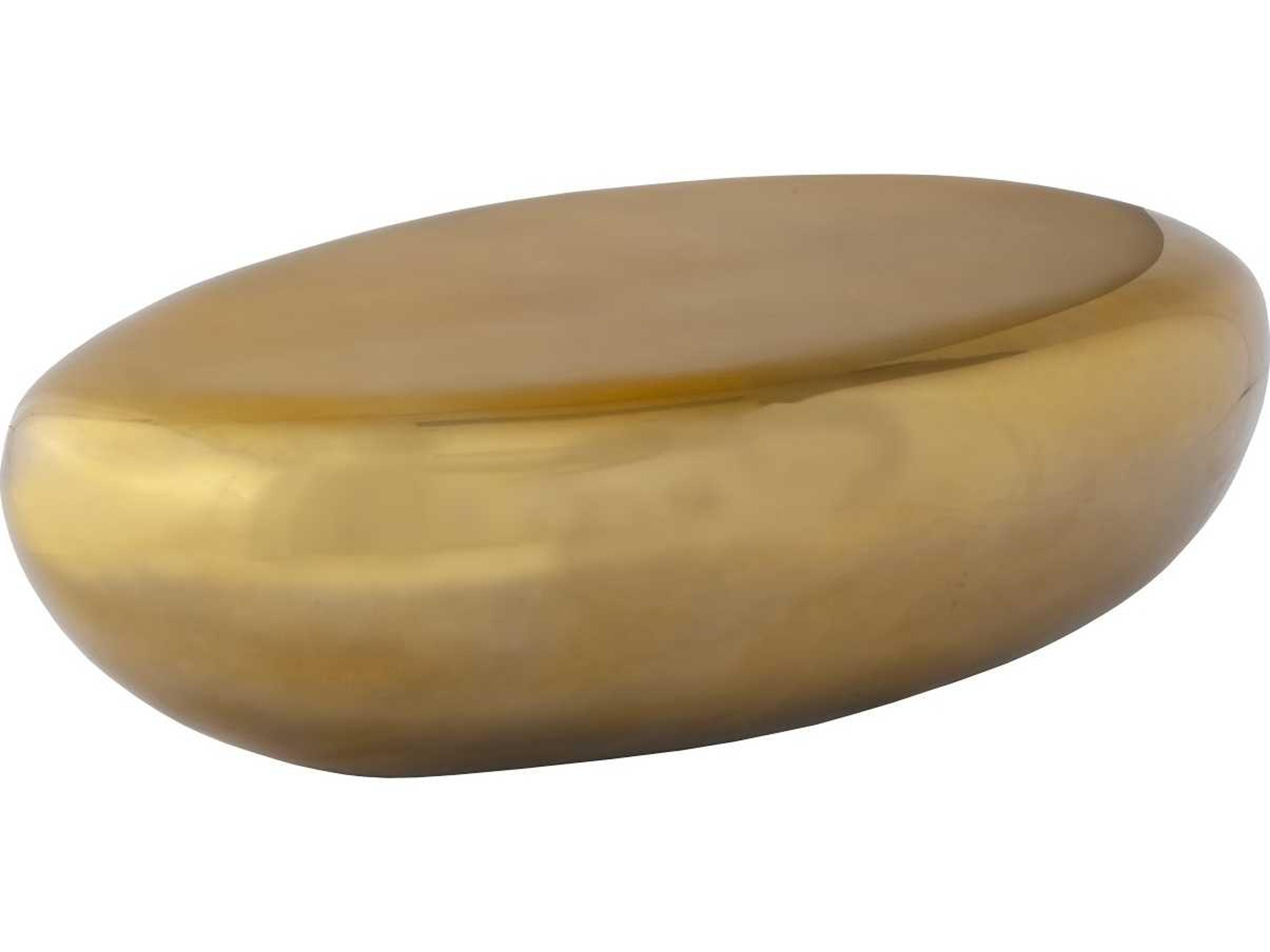 Phillips Collection Oval Liquid Gold Coffee Table