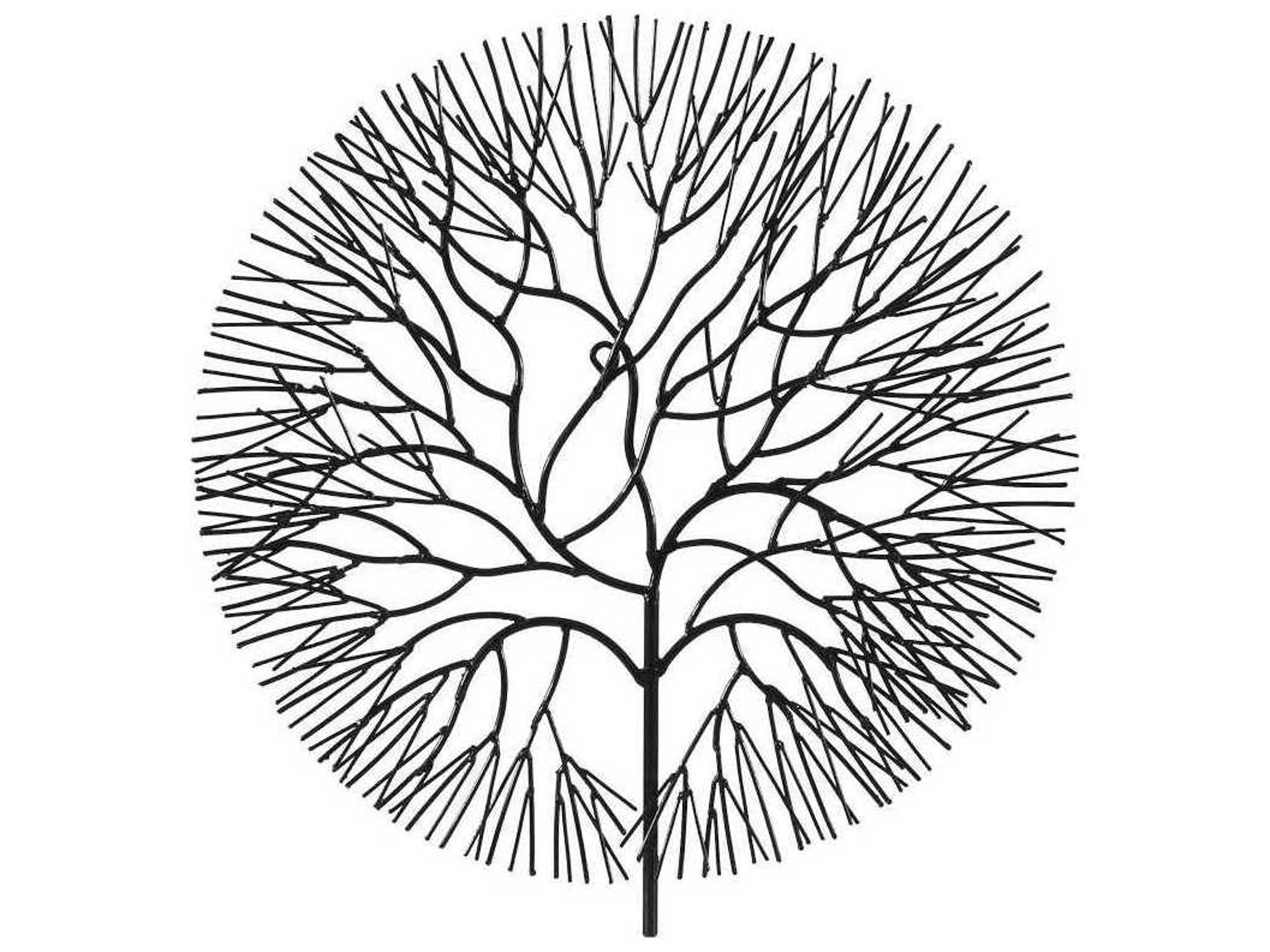 Phillips Collection Black Wire Tree Circular Metal Wall Art