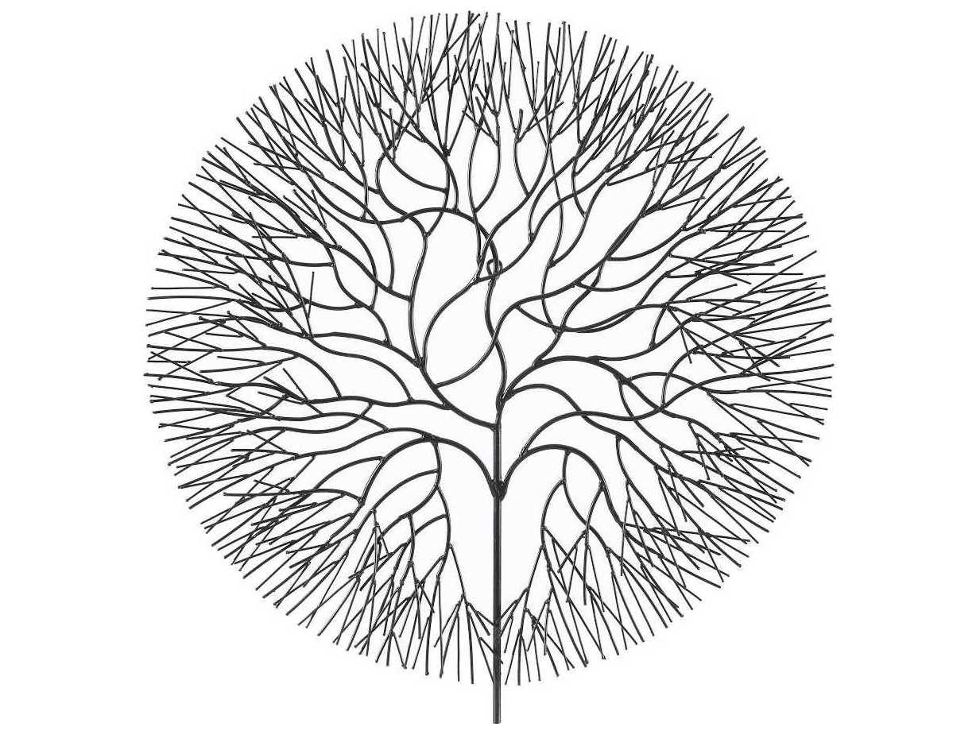 Phillips Collection Black Wire Tree Circular Metal Wall Art