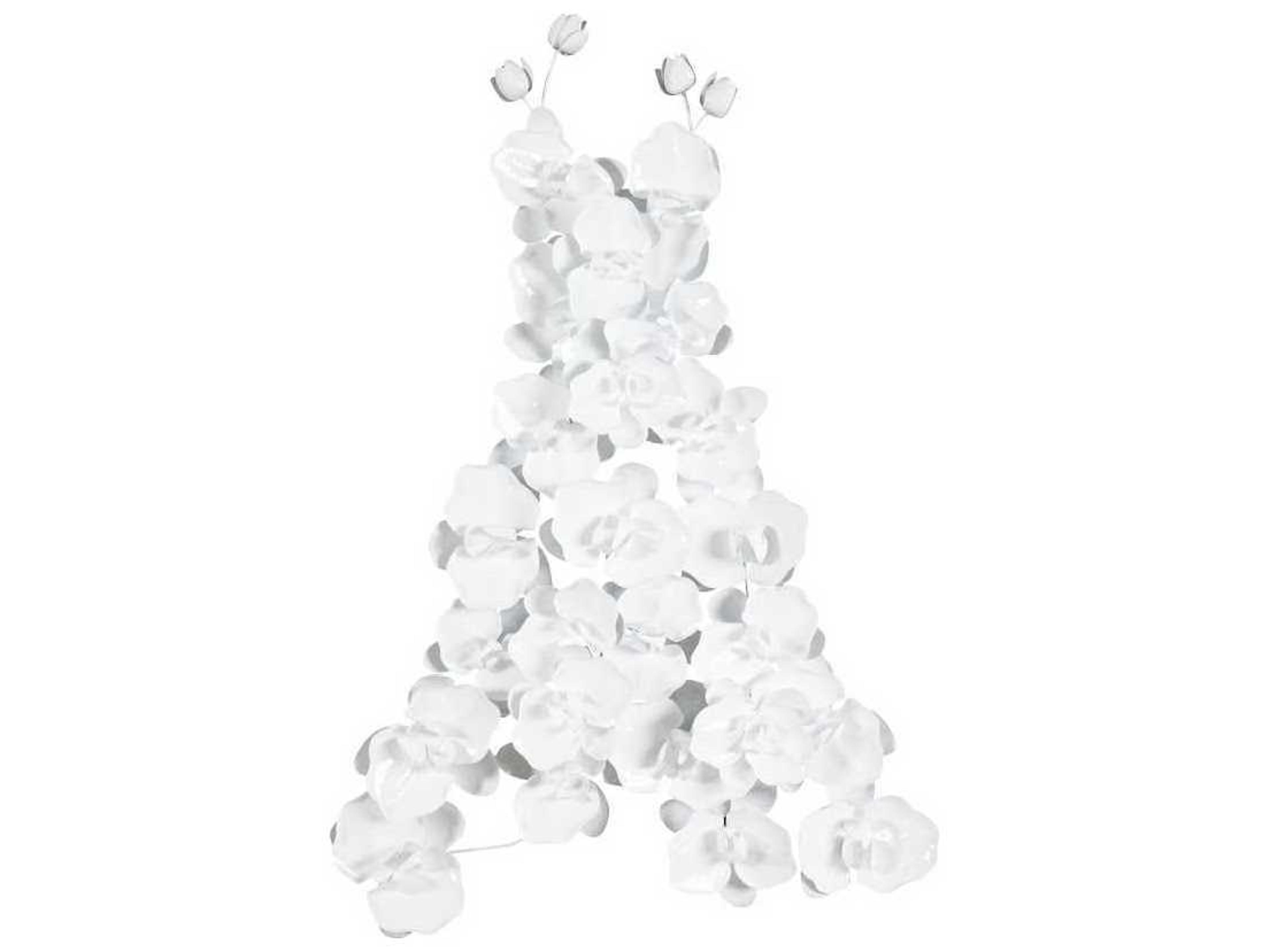 Phillips Collection Orchid Dress White Metal Wall Art