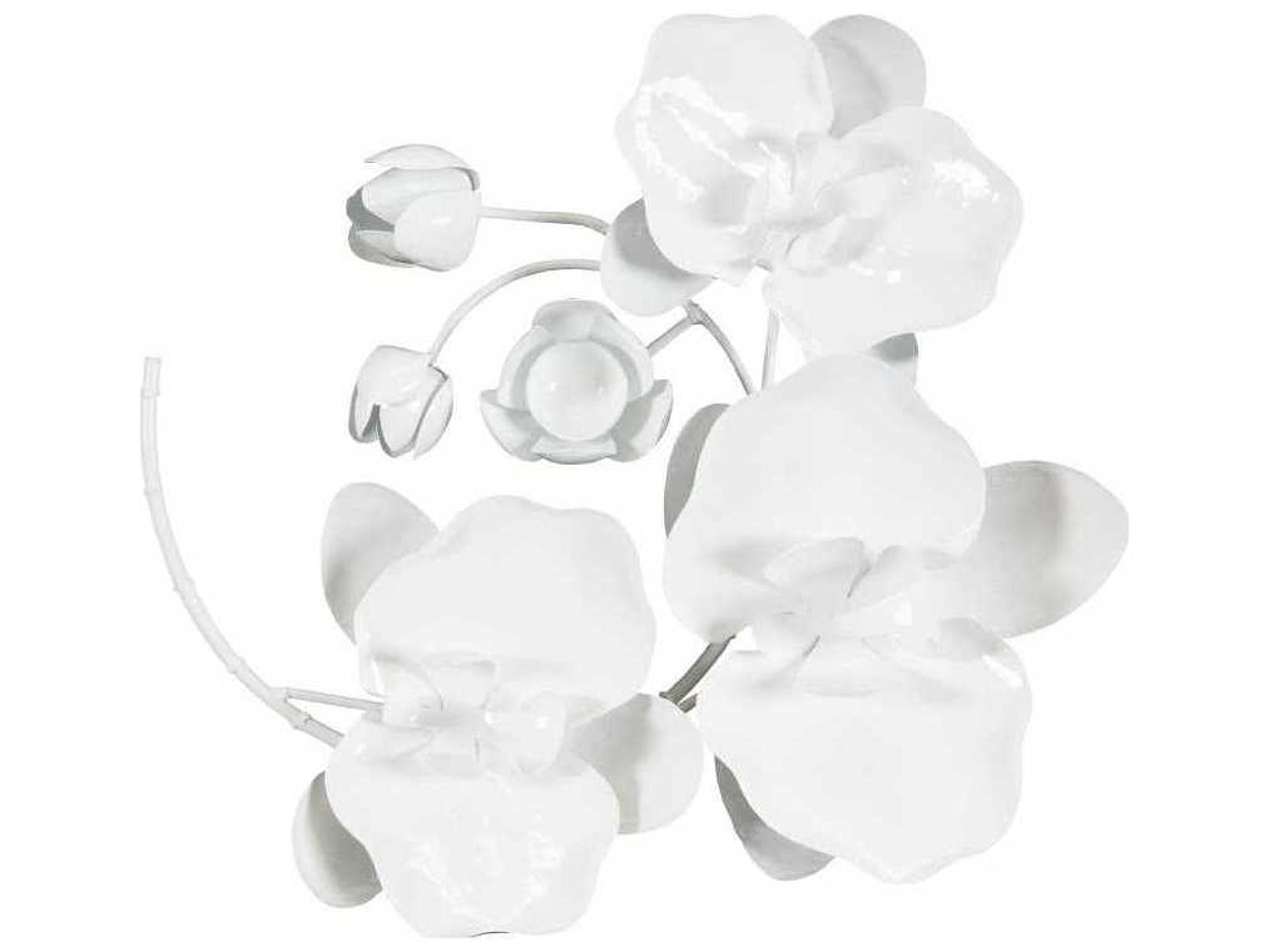 Phillips Collection Orchid Sprig White Metal Wall Art