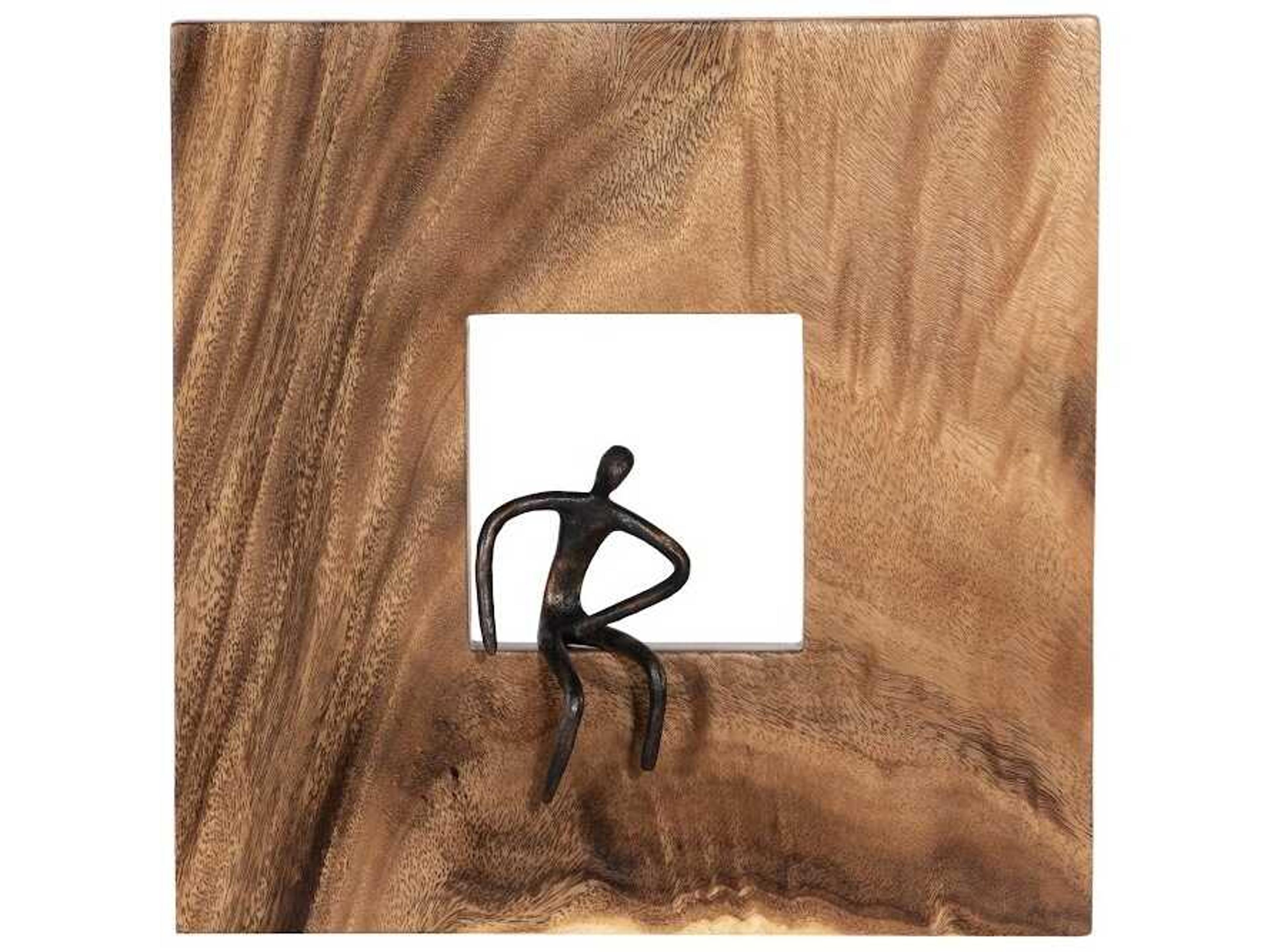 Phillips Collection Atlas Square Metal Wall Art Wood