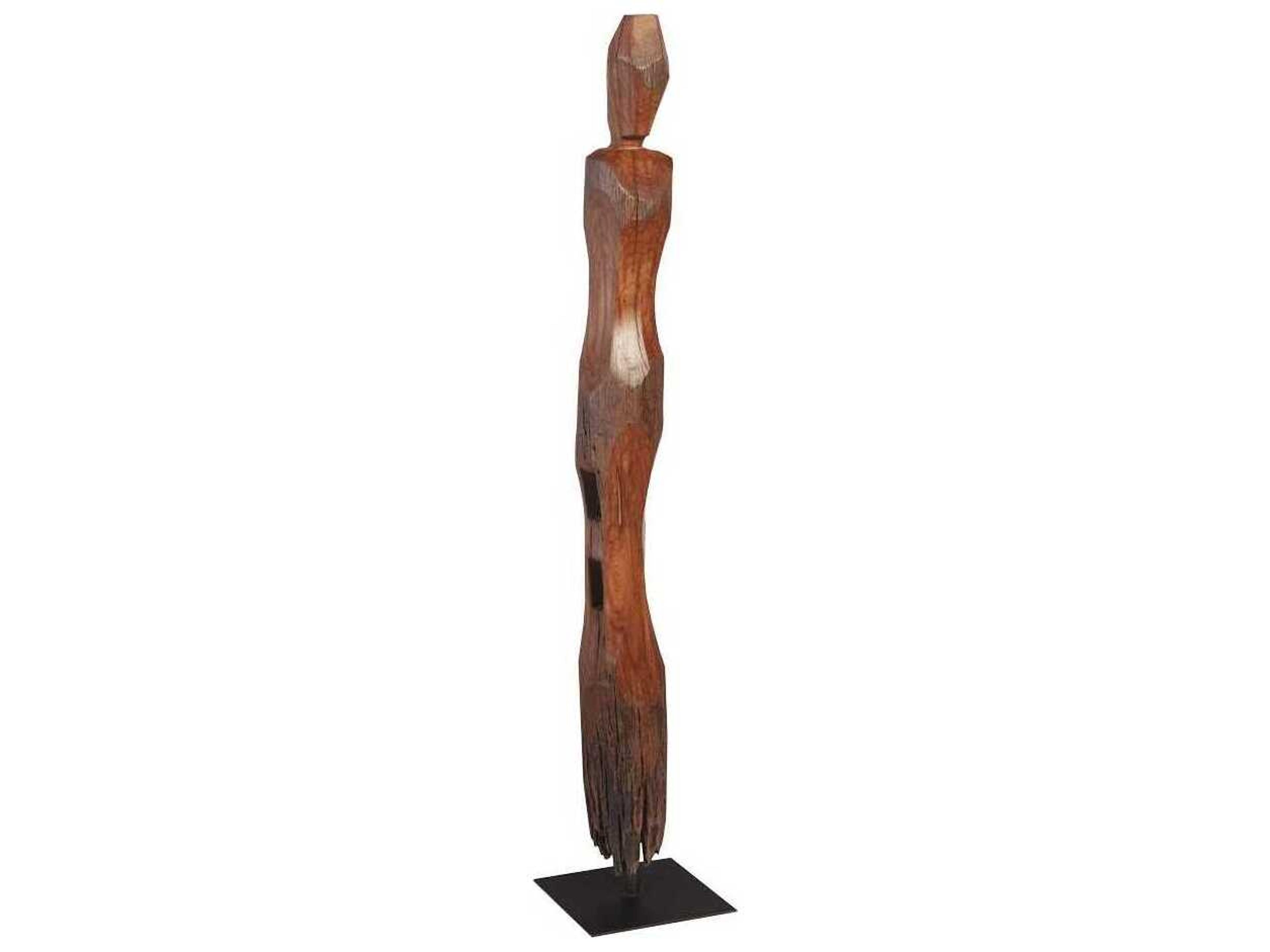 Phillips Collection Brown Black Old Pole Man Statue