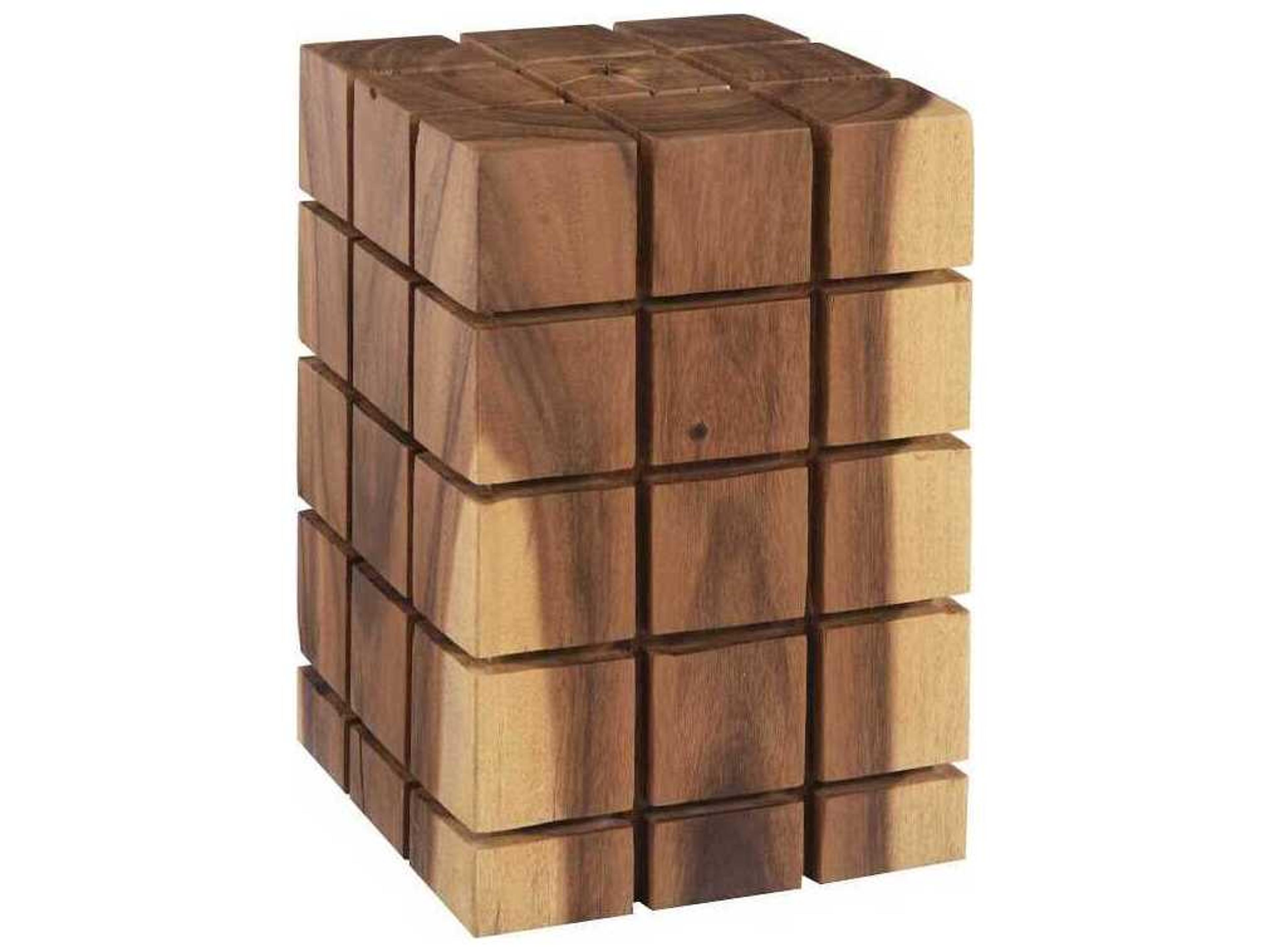 Phillips Collection Sustainable Designs Cubed Natural Brown Accent Stool