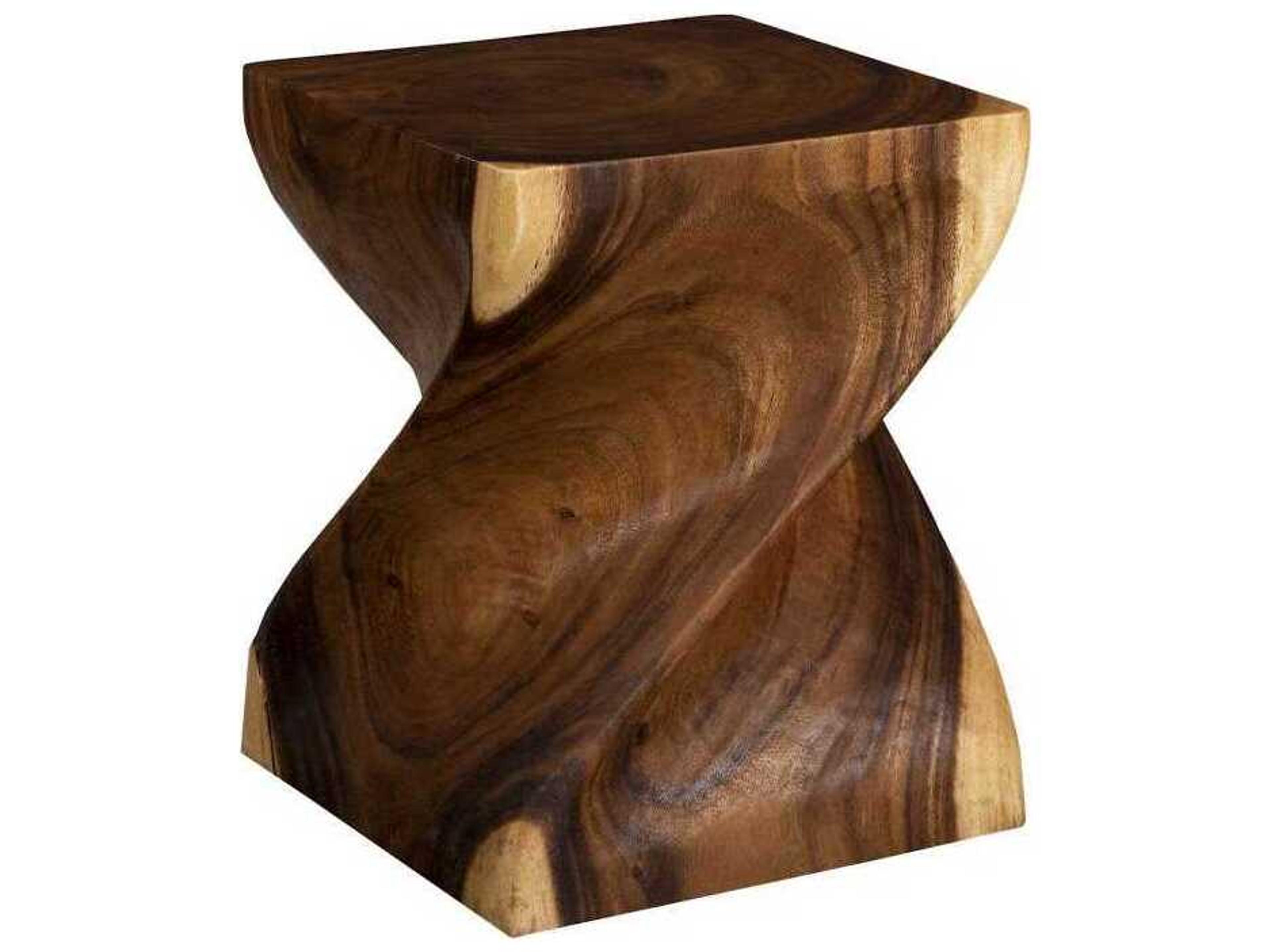 Phillips Collection Curl Natural Brown Accent Stool