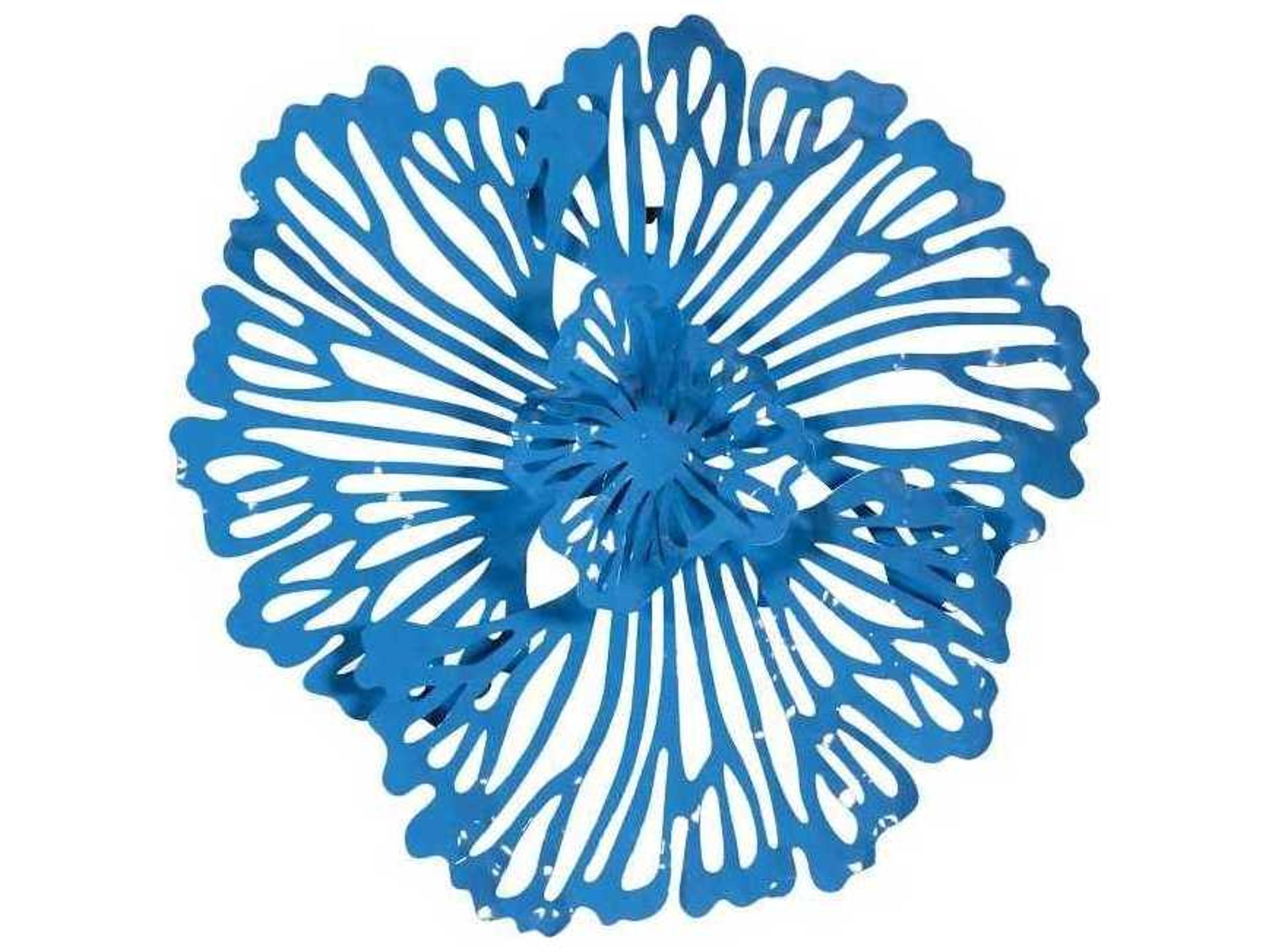 Phillips Collection Blue Flower Metal Wall Art
