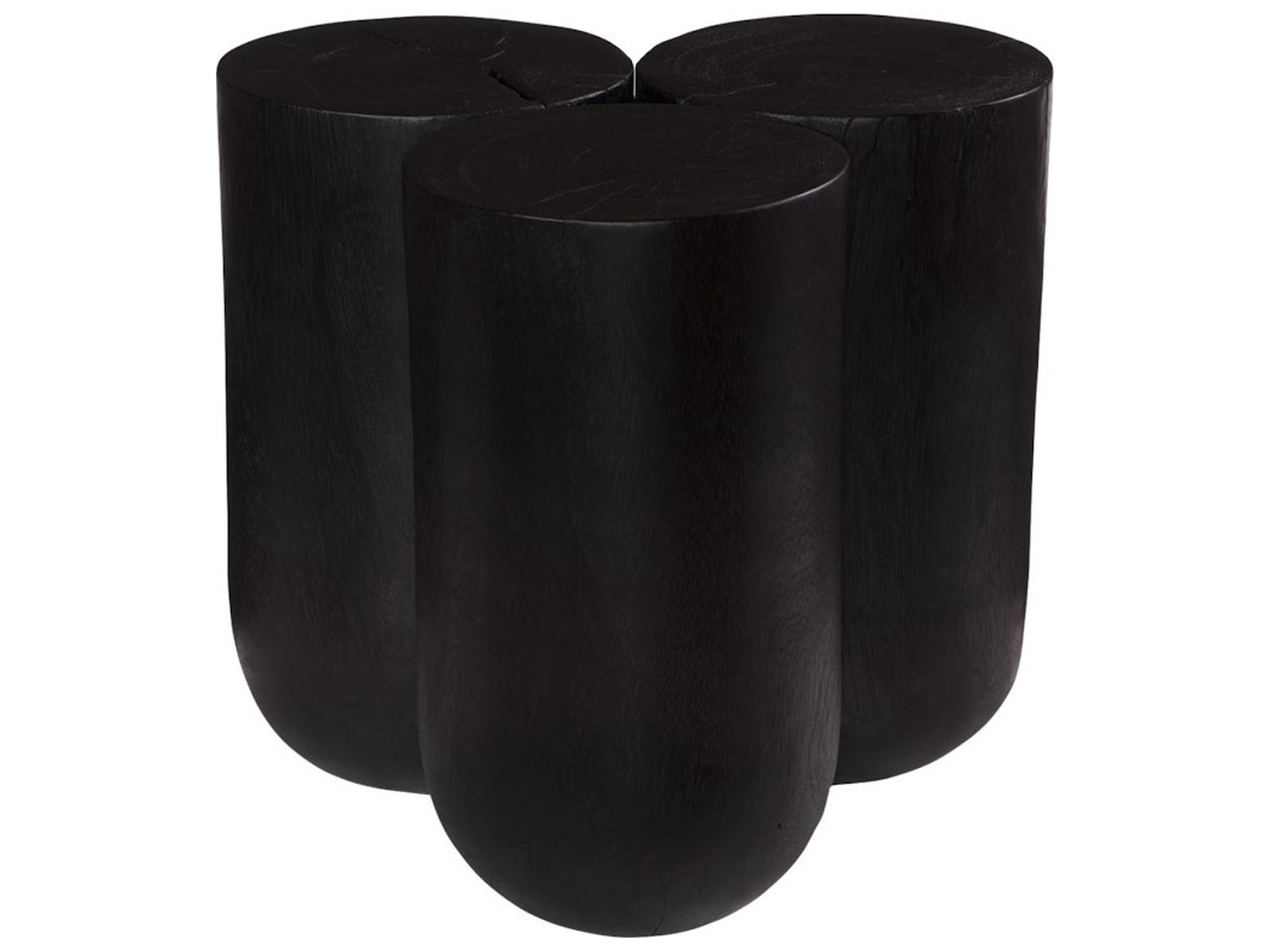 Phillips Collection Round Wood Black End Table